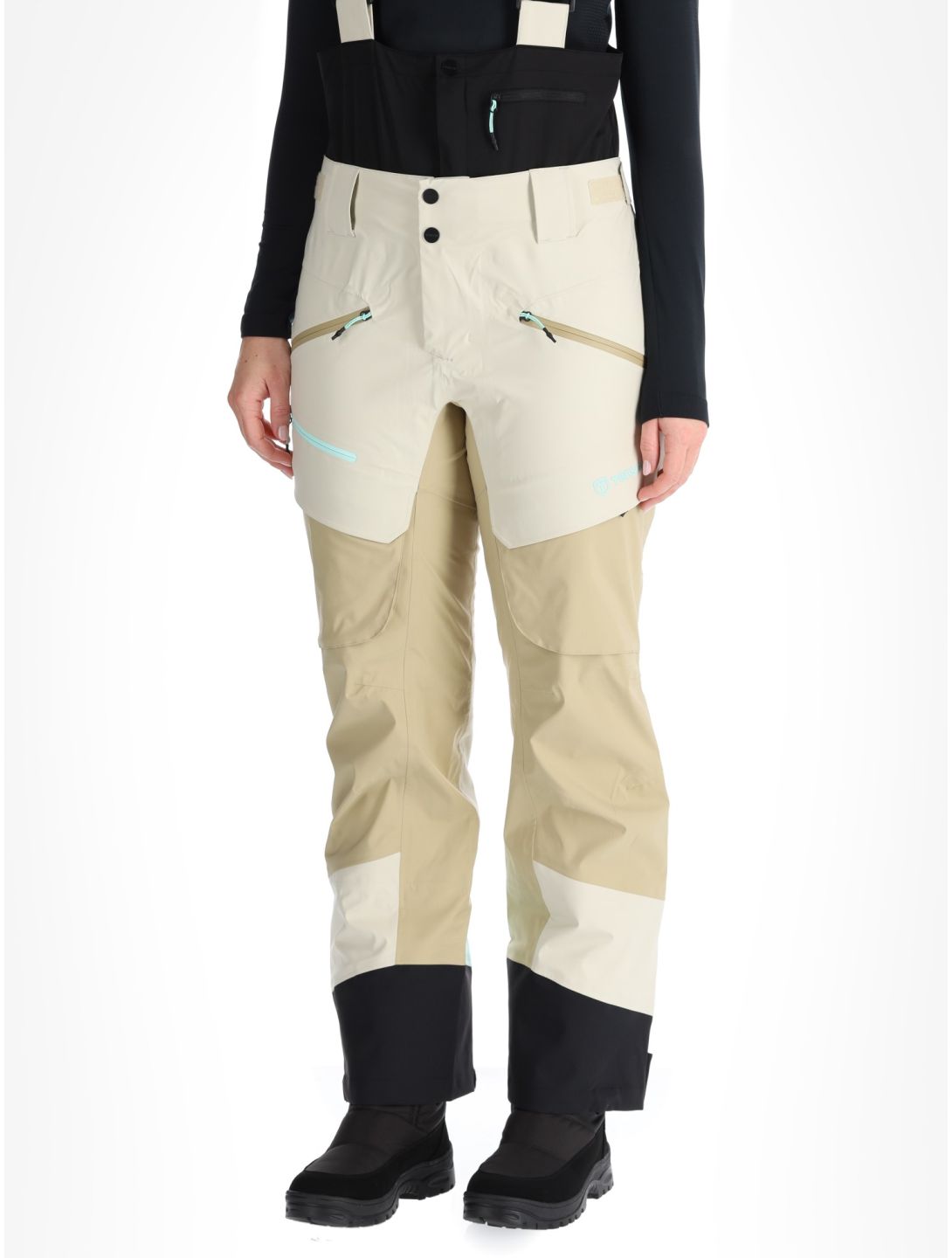 Tenson, Touring Shell hardshell ski pants women Light Beige beige 