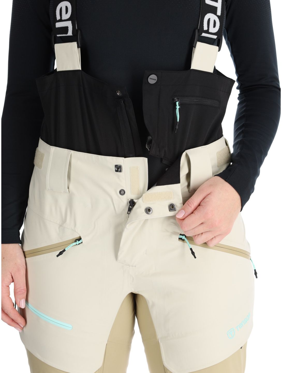 Tenson, Touring Shell hardshell ski pants women Light Beige beige 