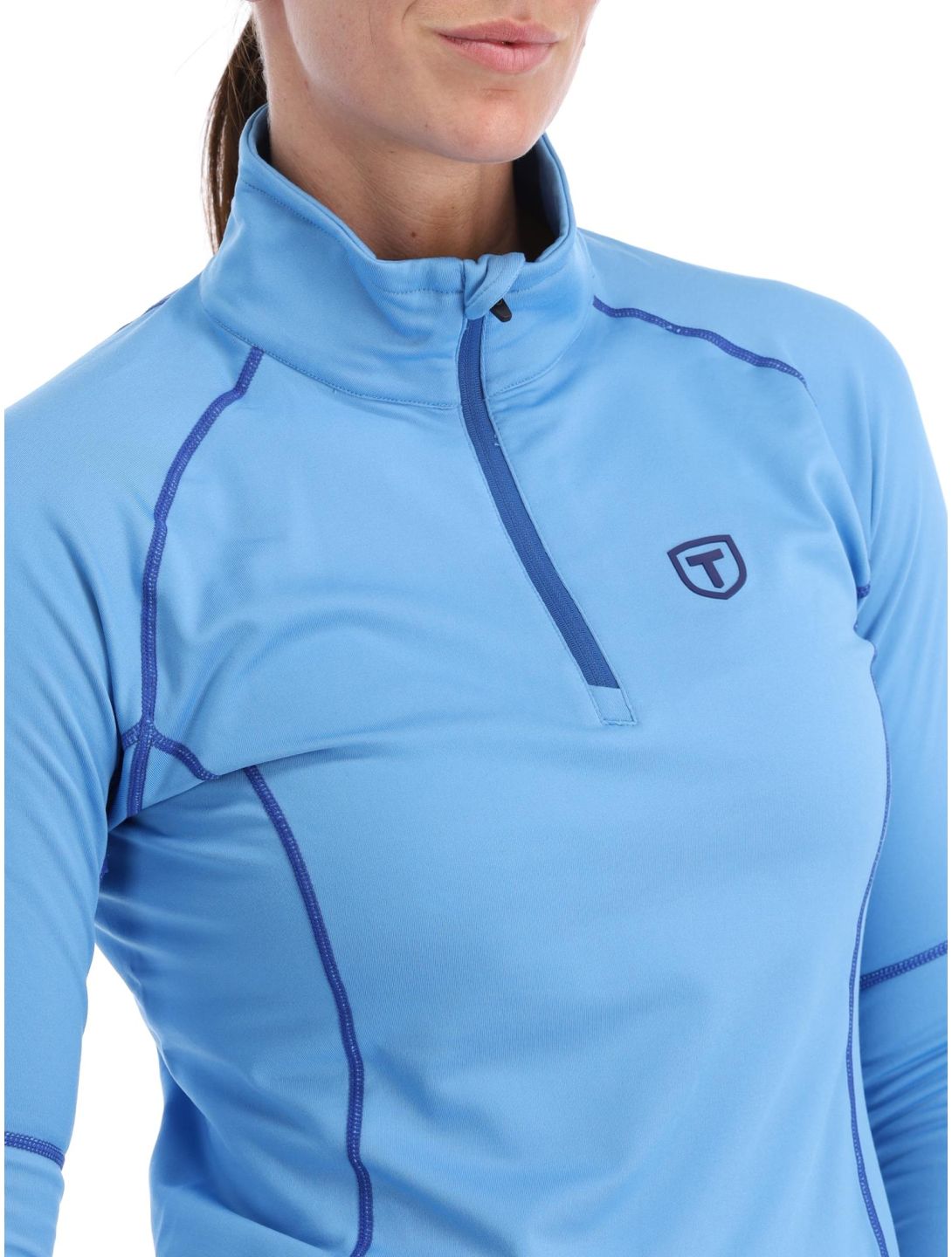 Tenson, Txlite Half Zip pullover women Azure Blue blue 