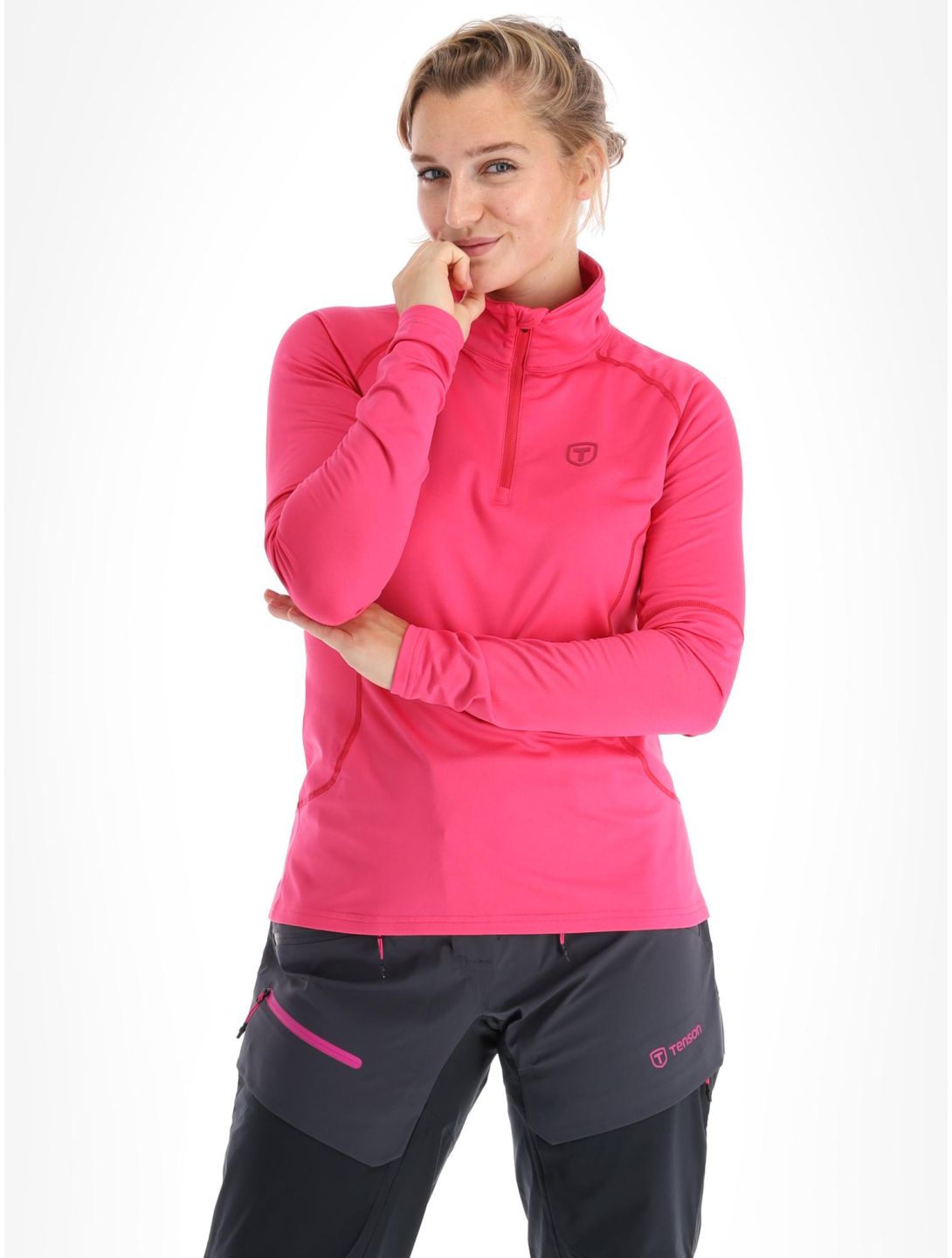 Tenson, Txlite Half Zip pullover women Cerise pink 