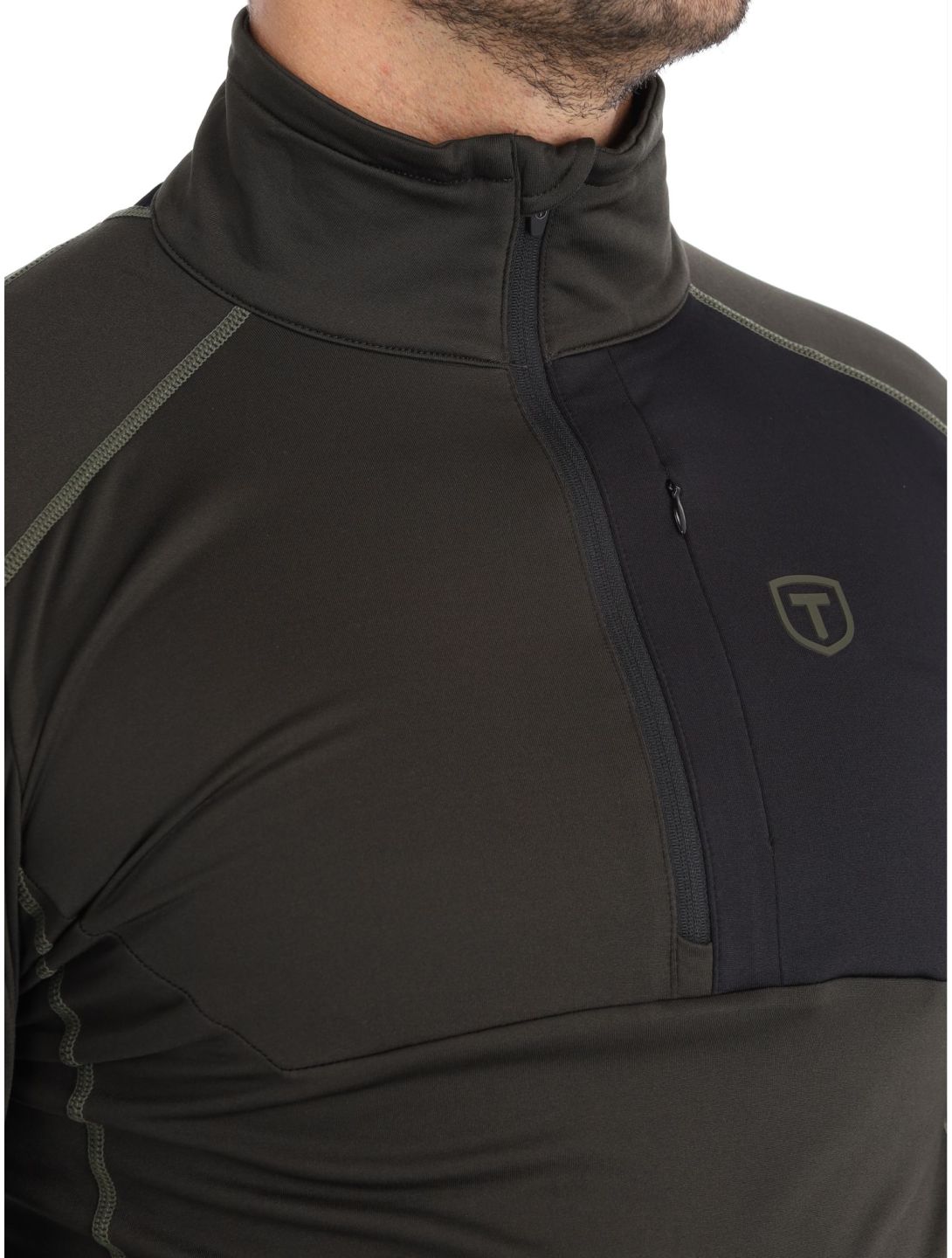 Tenson, TXlite Half Zip pullover men Dark Olive green 