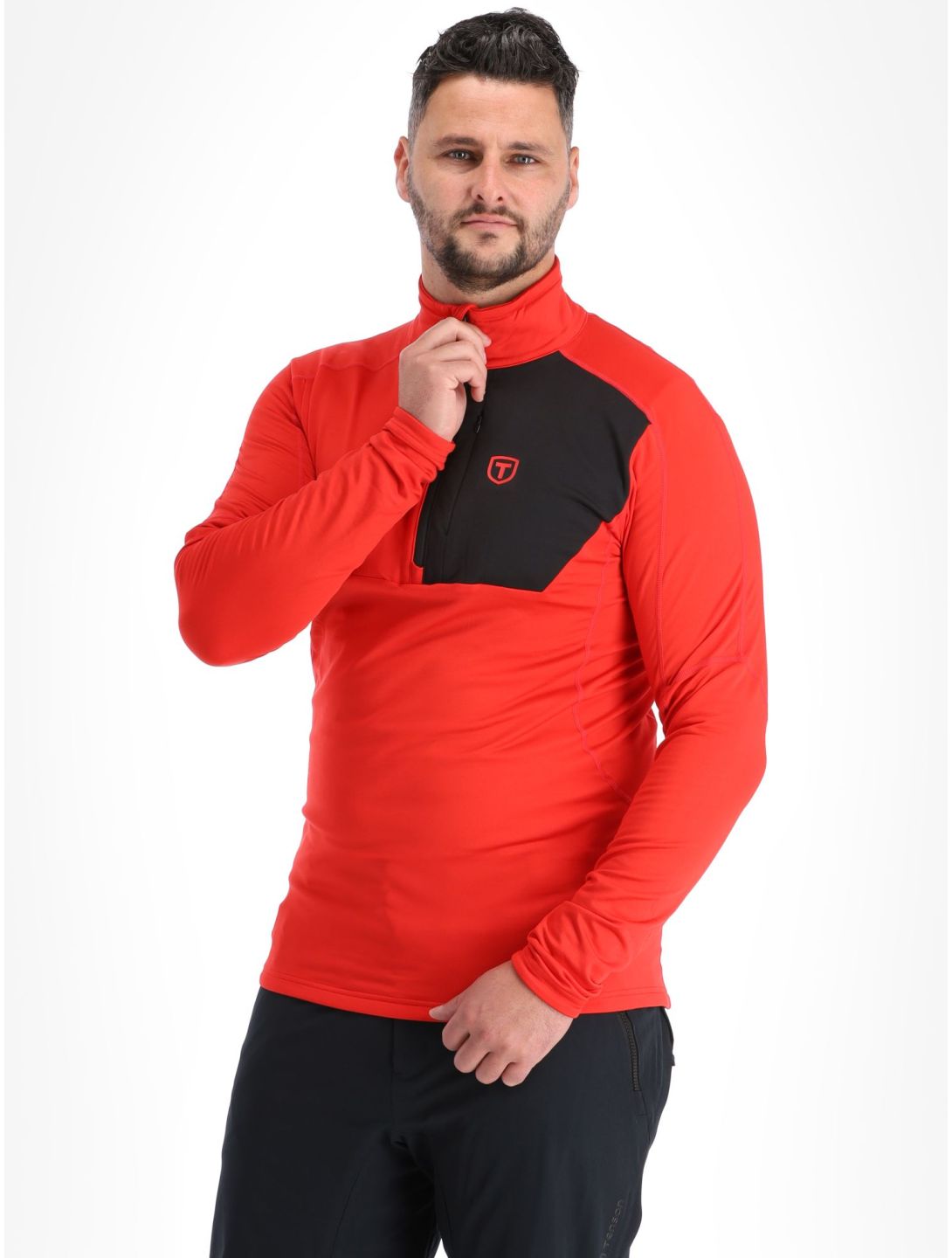 Tenson, Txlite Half Zip pullover men Fiery Red red 