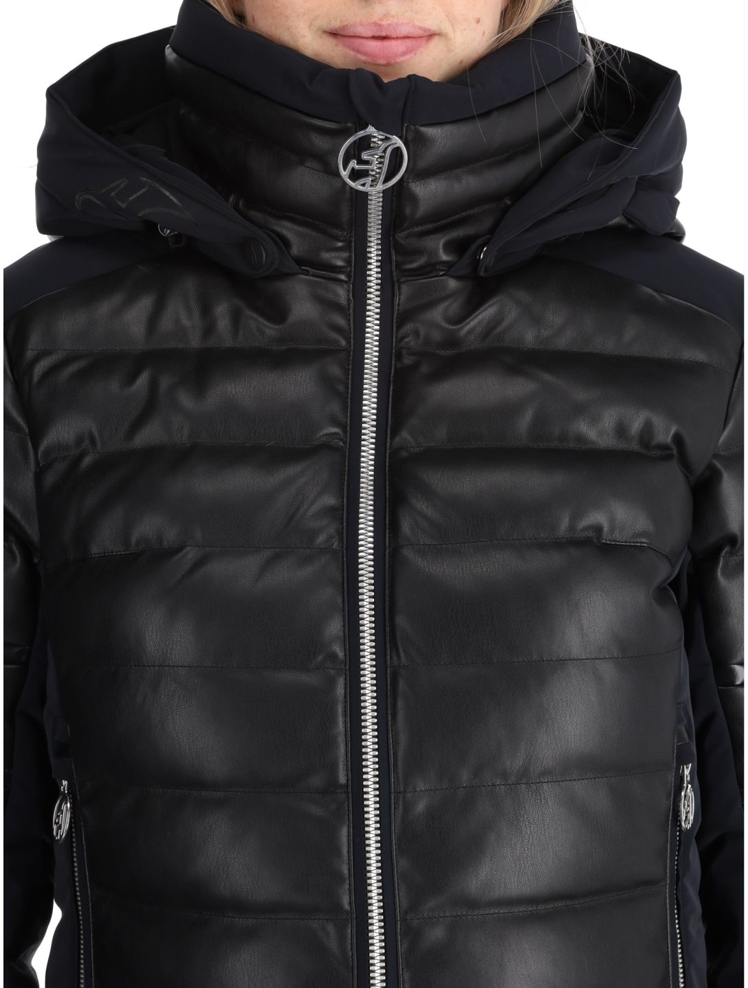 Toni Sailer, Adele Faux Leather ski jacket women Black black 