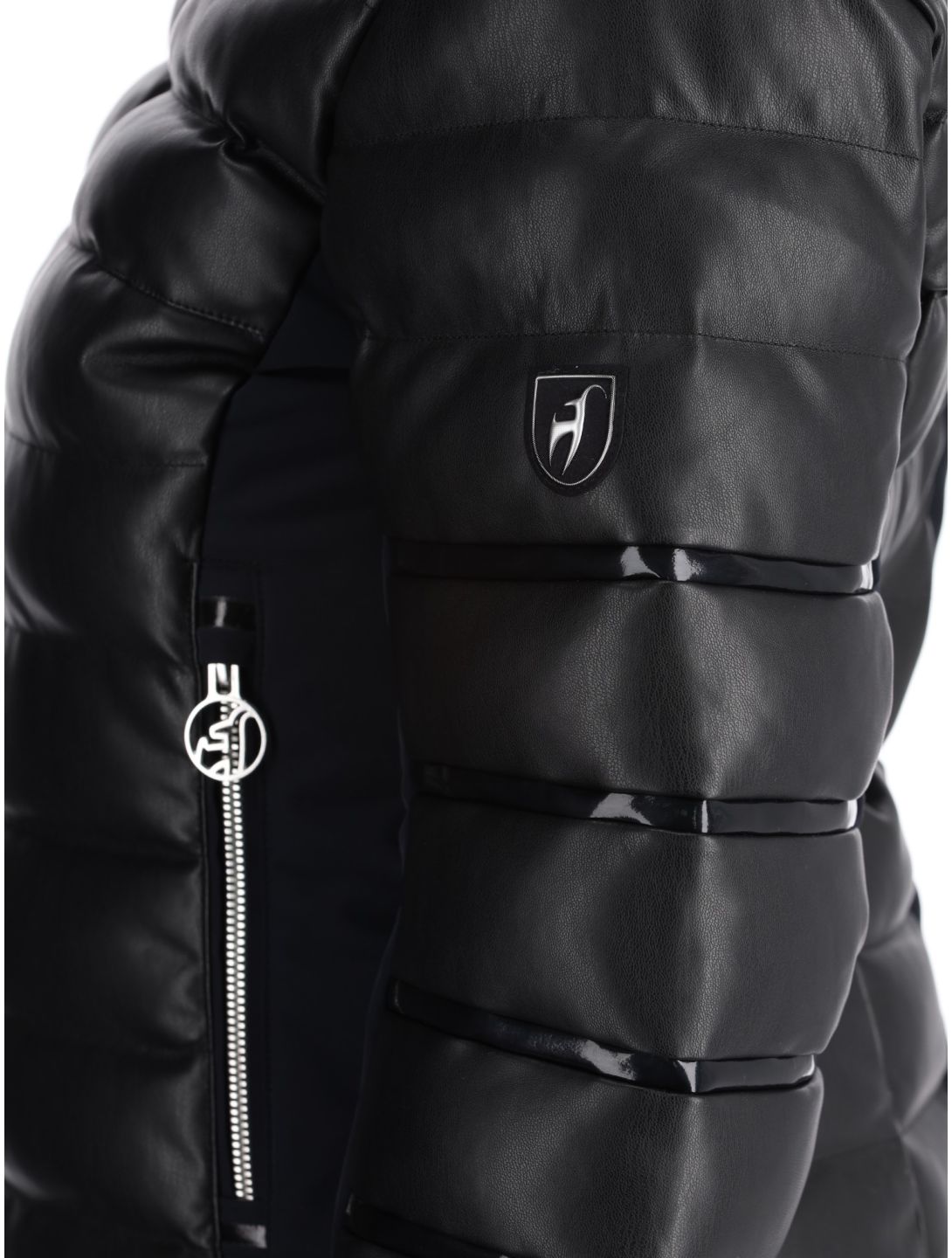 Toni Sailer, Adele Faux Leather ski jacket women Black black 