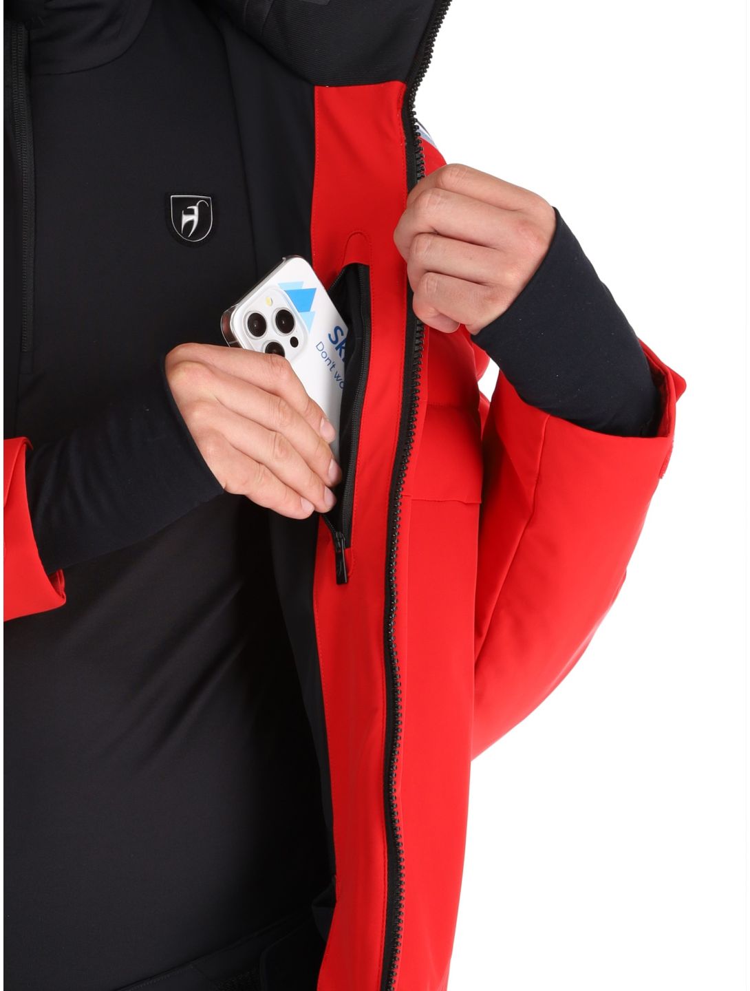 Toni Sailer, Lorenz ski jacket men Signal Red red 