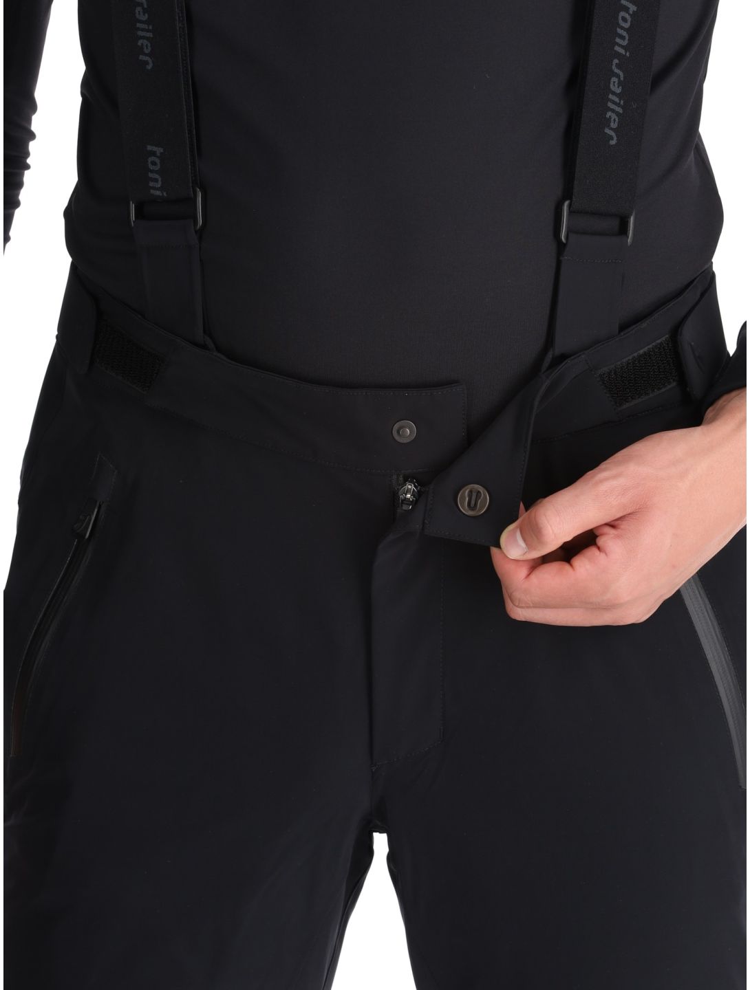 Toni Sailer, Nicky ski pants men Black black 