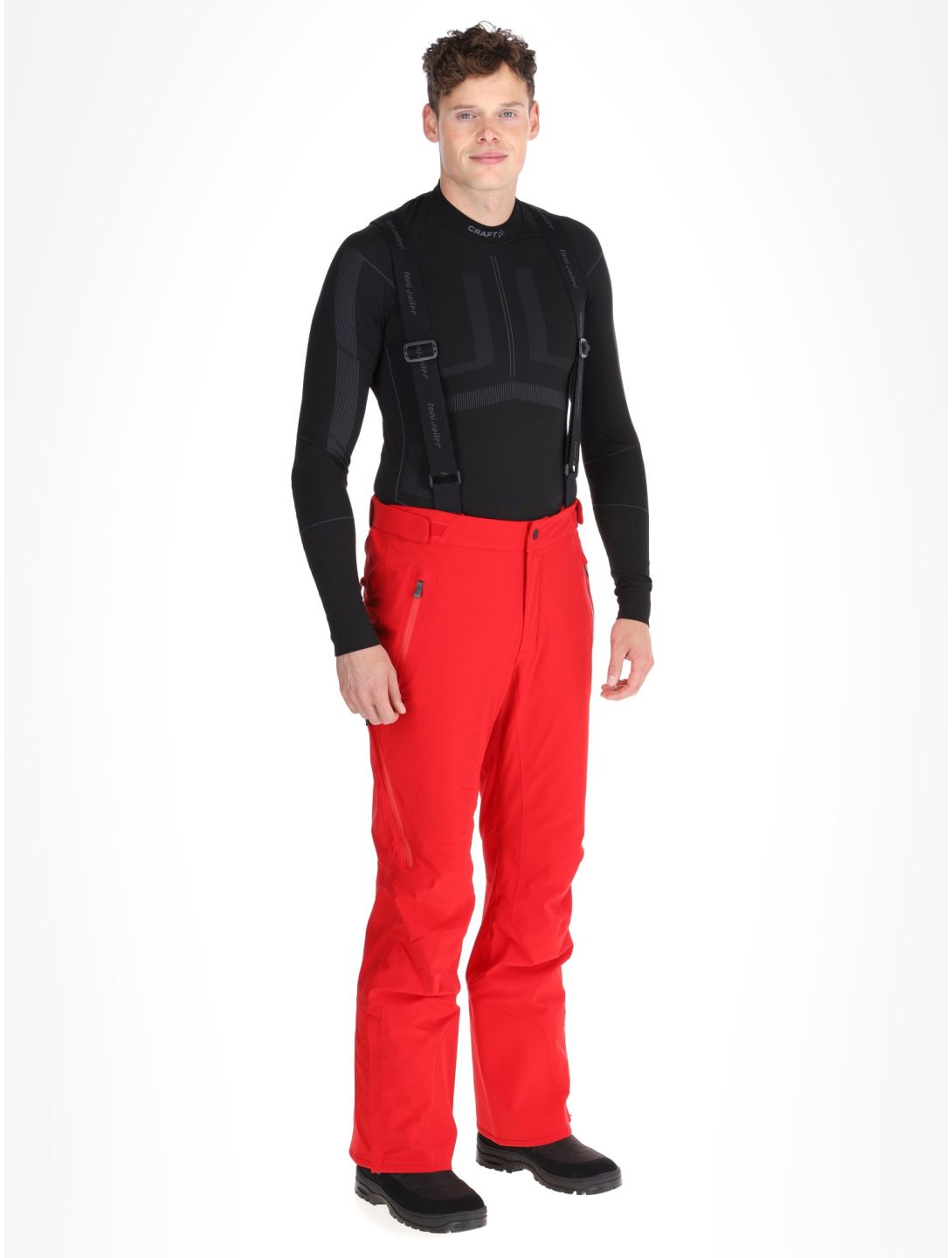 Toni Sailer, Nicky ski pants men Signal Red red 