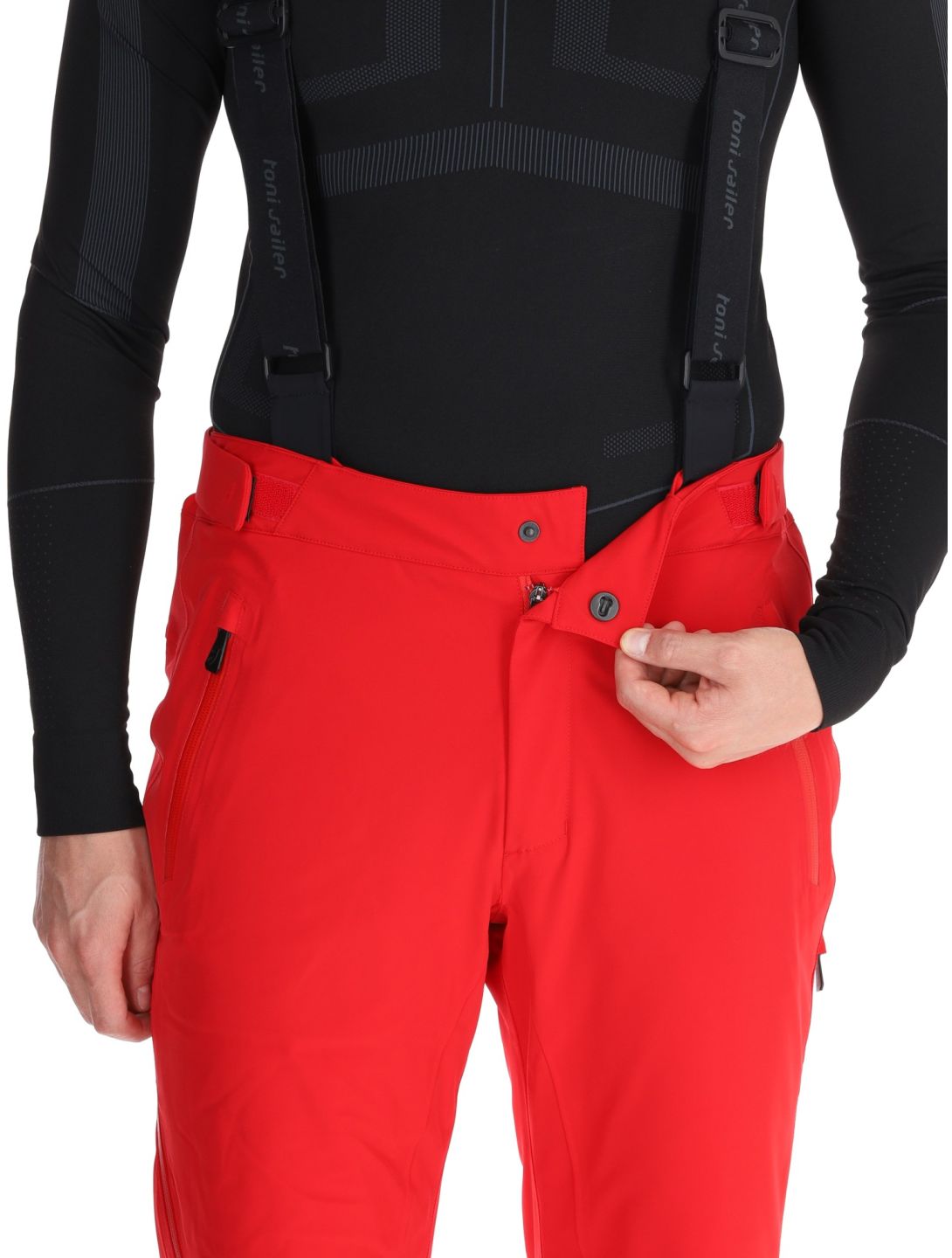 Toni Sailer, Nicky ski pants men Signal Red red 