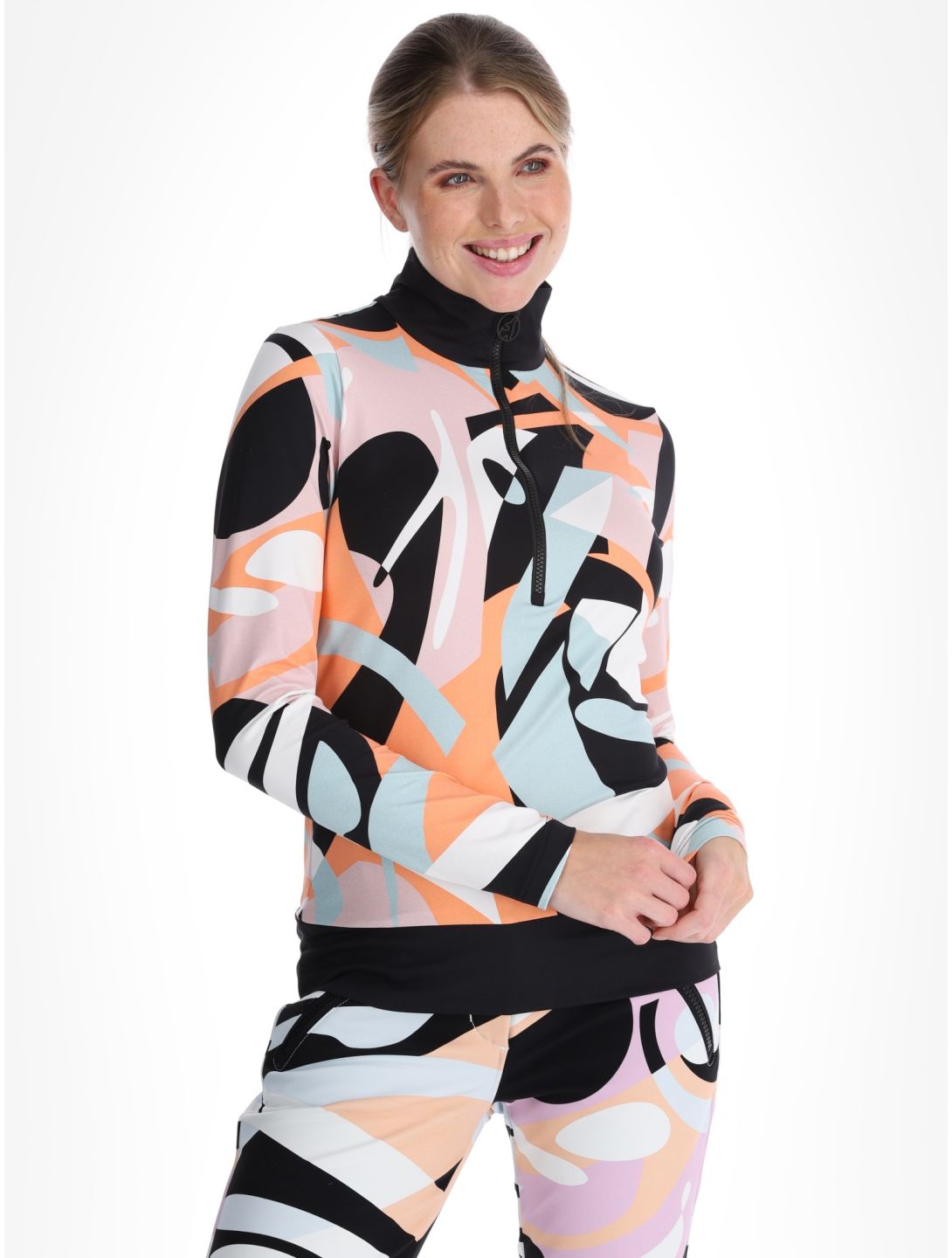 Toni Sailer, Wieka Print pullover women Clementine Sorbet orange 