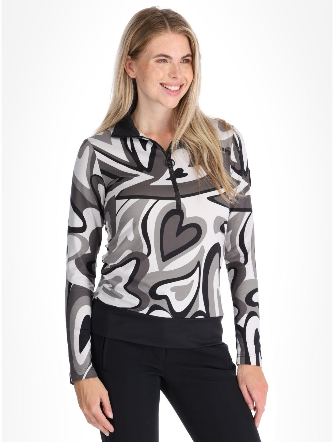 Toni Sailer, Wieka Print pullover women Iron Gate grey 