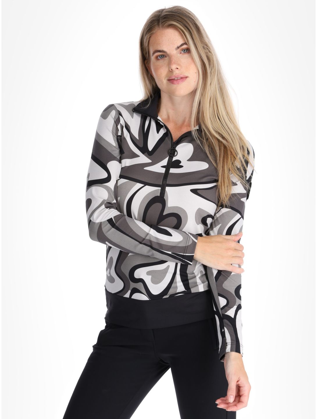 Toni Sailer, Wieka Print pullover women Iron Gate grey 