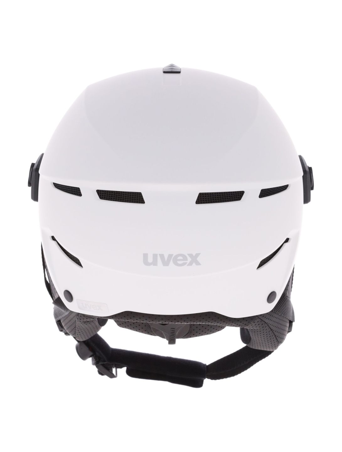 Uvex, Instinct Visor ski helmet with visor unisex White-Black Matt /Mirror Silver black, white 