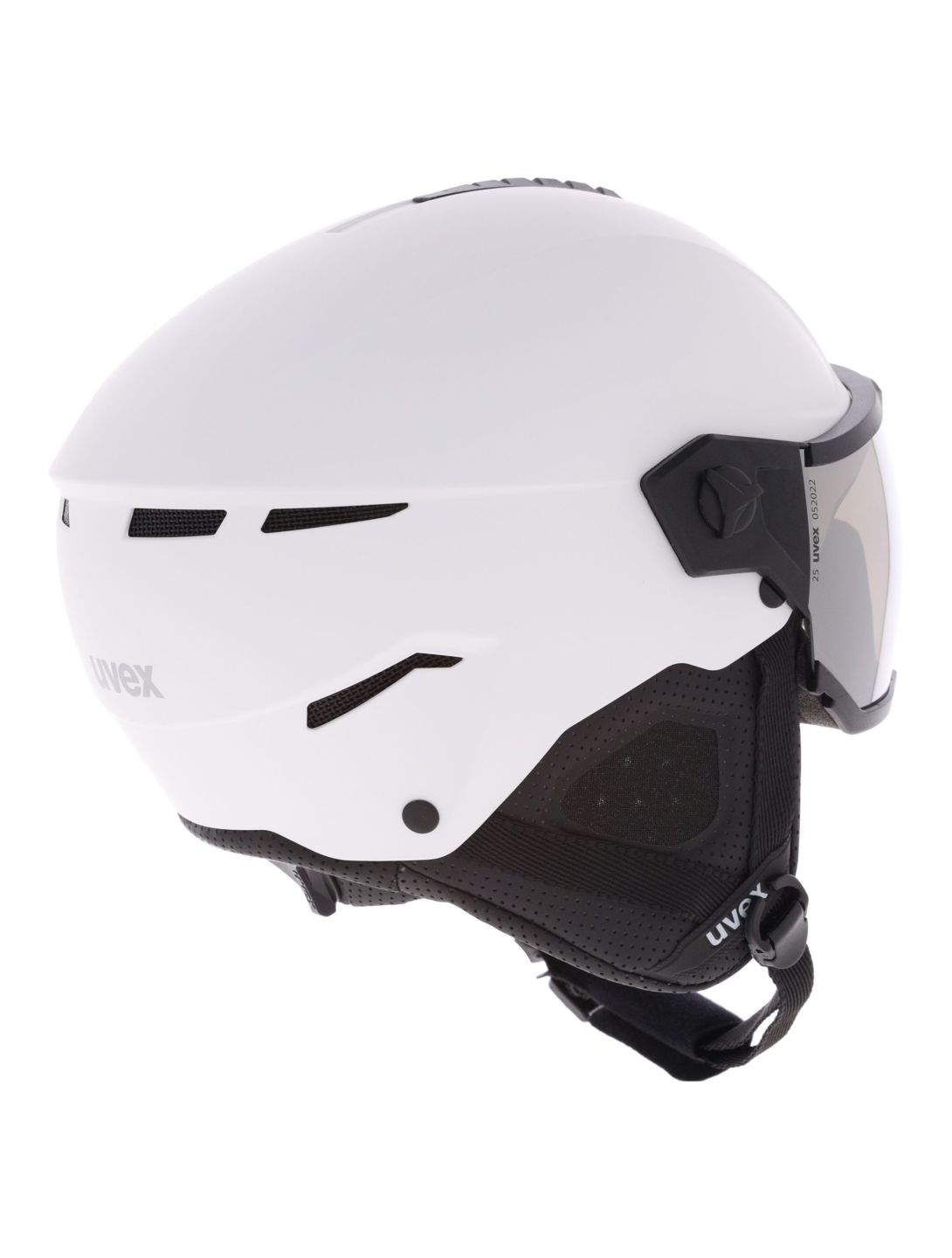 Uvex, Instinct Visor ski helmet with visor unisex White-Black Matt /Mirror Silver black, white 