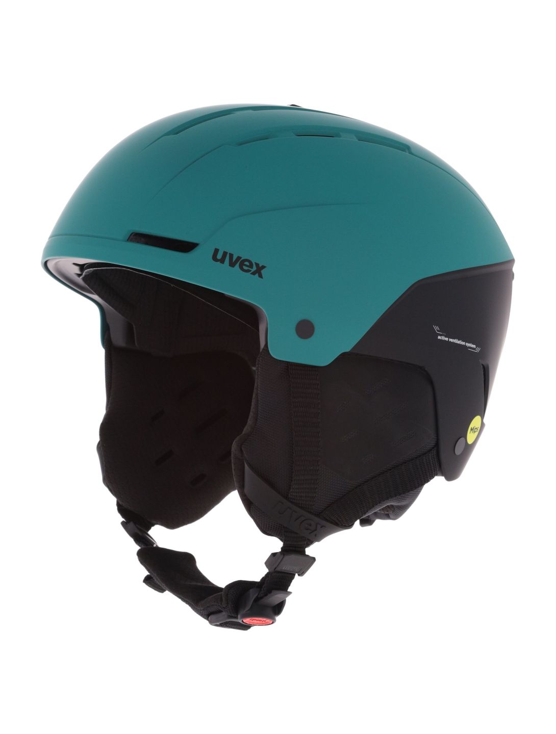 Uvex, Stance Mips ski helmet unisex Proton / Black Matt black, green 