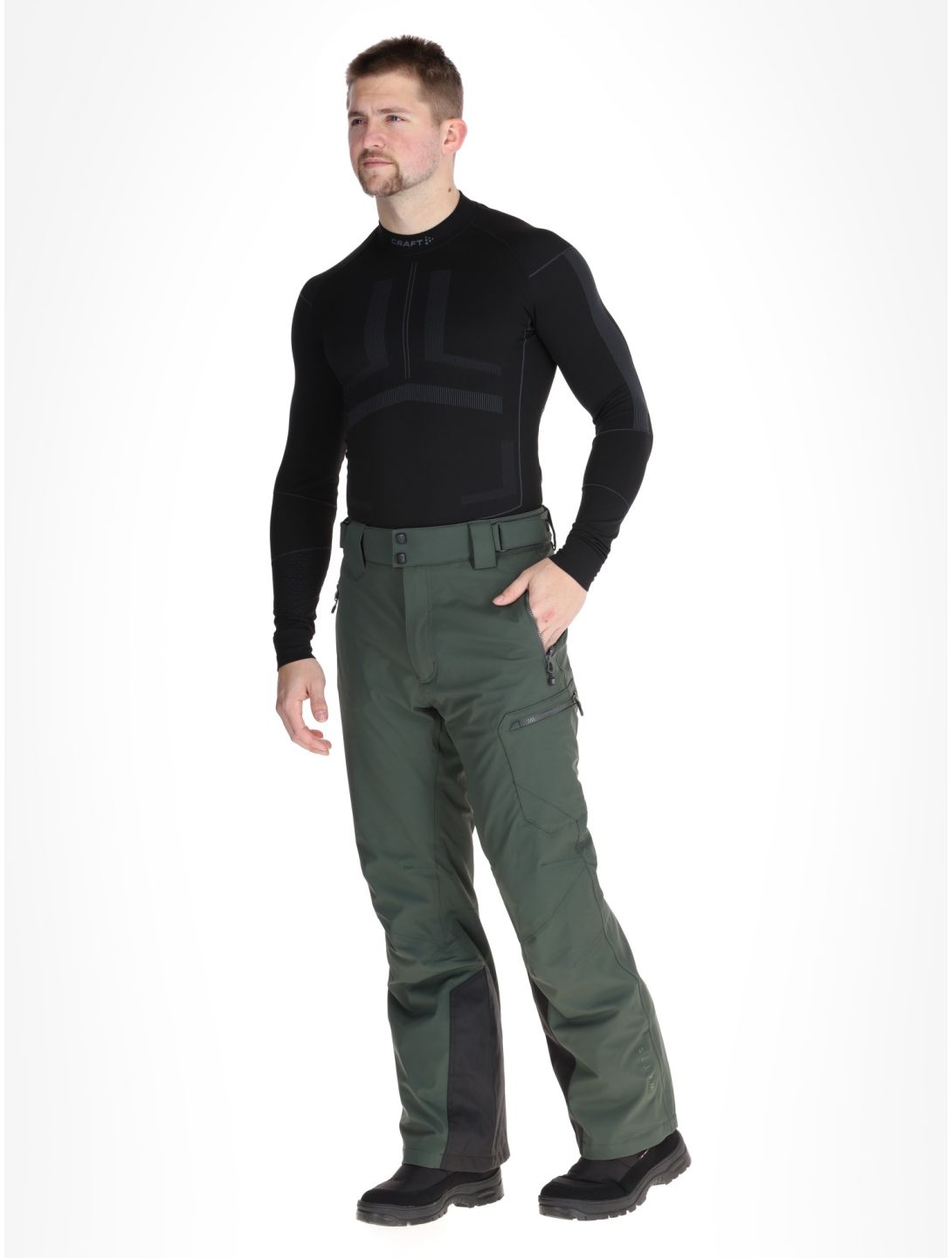 Watts, GOSTT ski pants men Full Forest Green green 