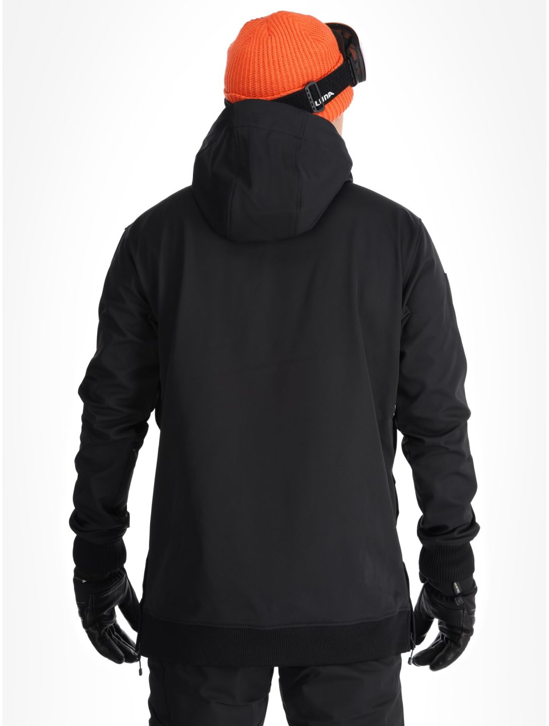 Watts, ORBITAL softshell ski jacket men Black / Fluo Orange black, orange 