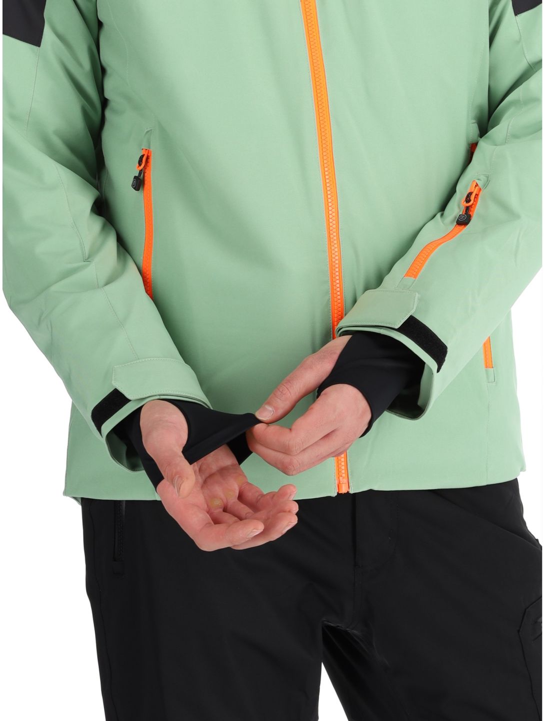 Watts, STORM ski jacket men Sage / Fluo Orange green, orange 