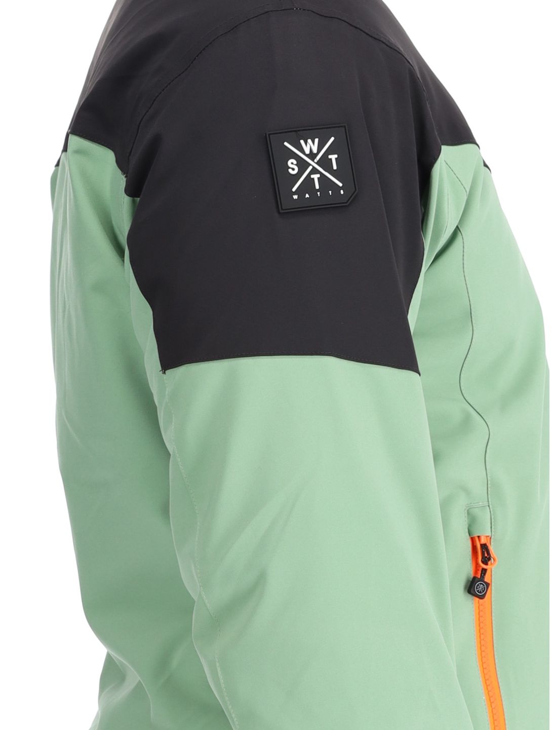 Watts, STORM ski jacket men Sage / Fluo Orange green, orange 