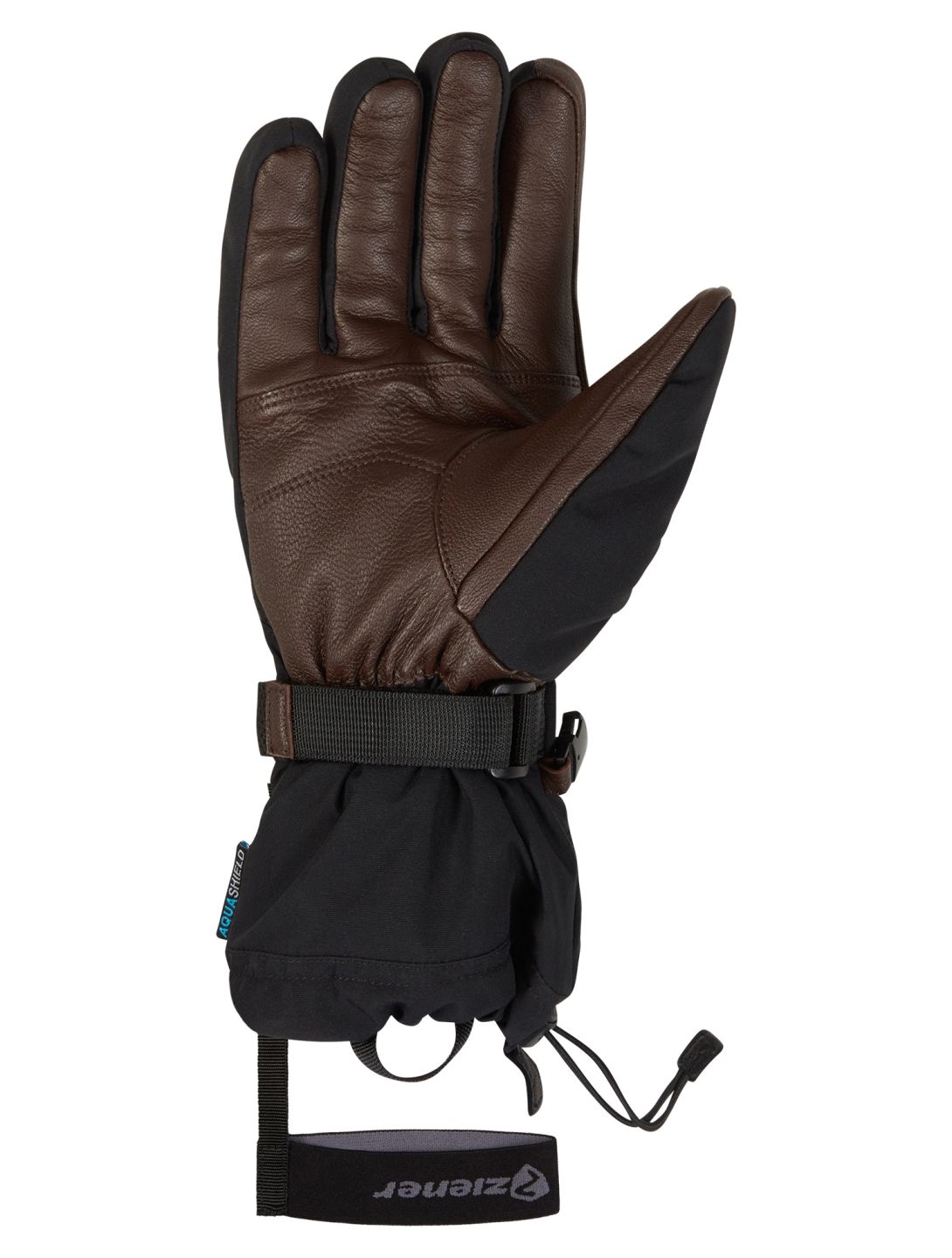 Ziener, Gaiku AS® AW ski gloves men Black Dark Brown black, brown 