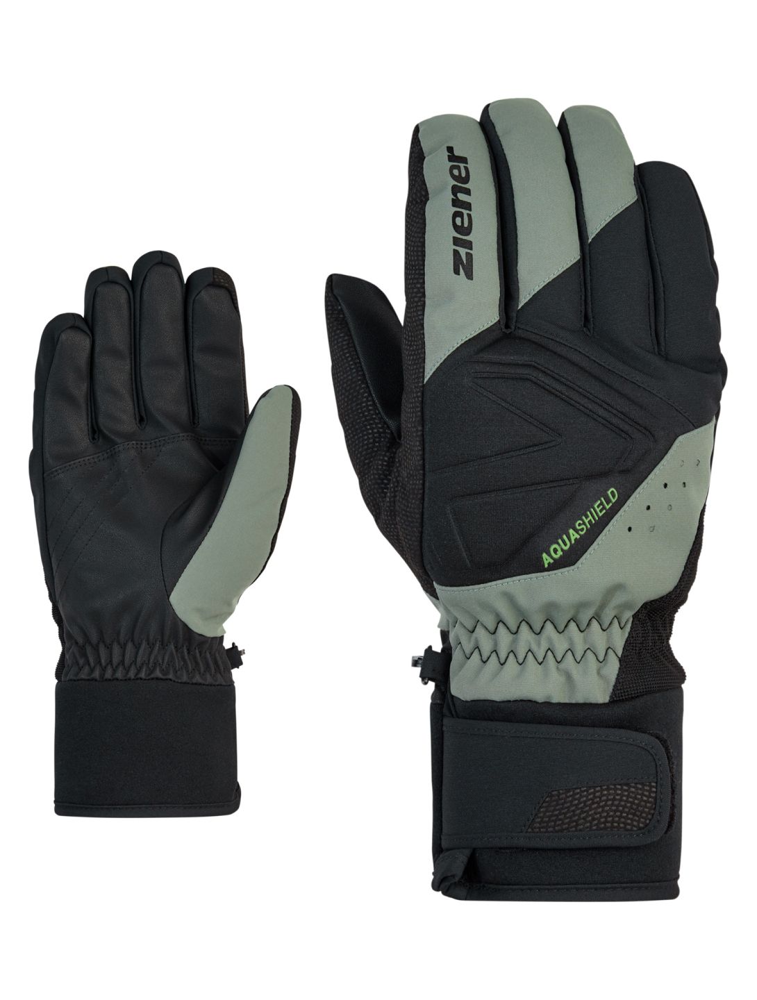 Ziener, Gatis AS® ski gloves men Green Mud black, green 