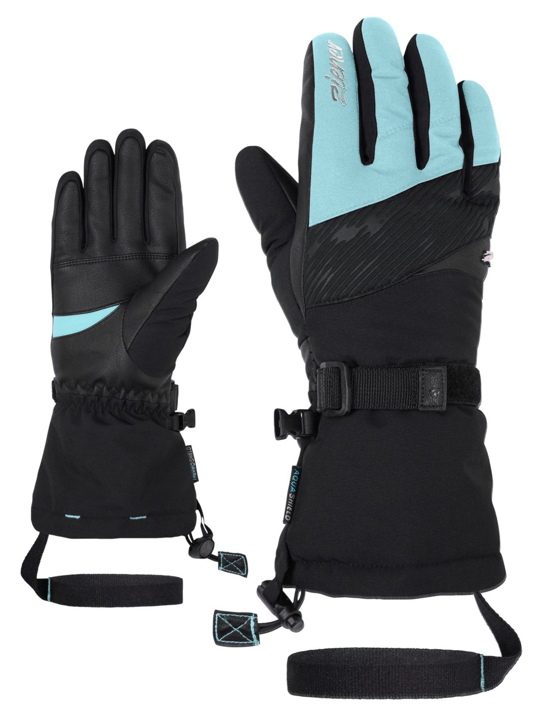 Ziener, Kalice AS® ski gloves women Black River Blue blue 