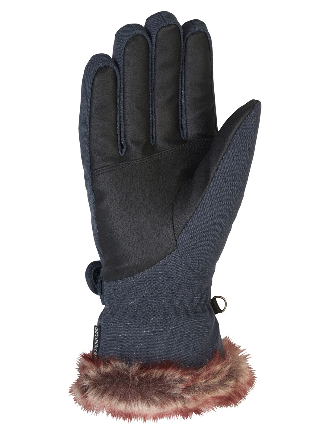 Ziener, Kim Lady ski gloves women Gray Ink Spark grey 