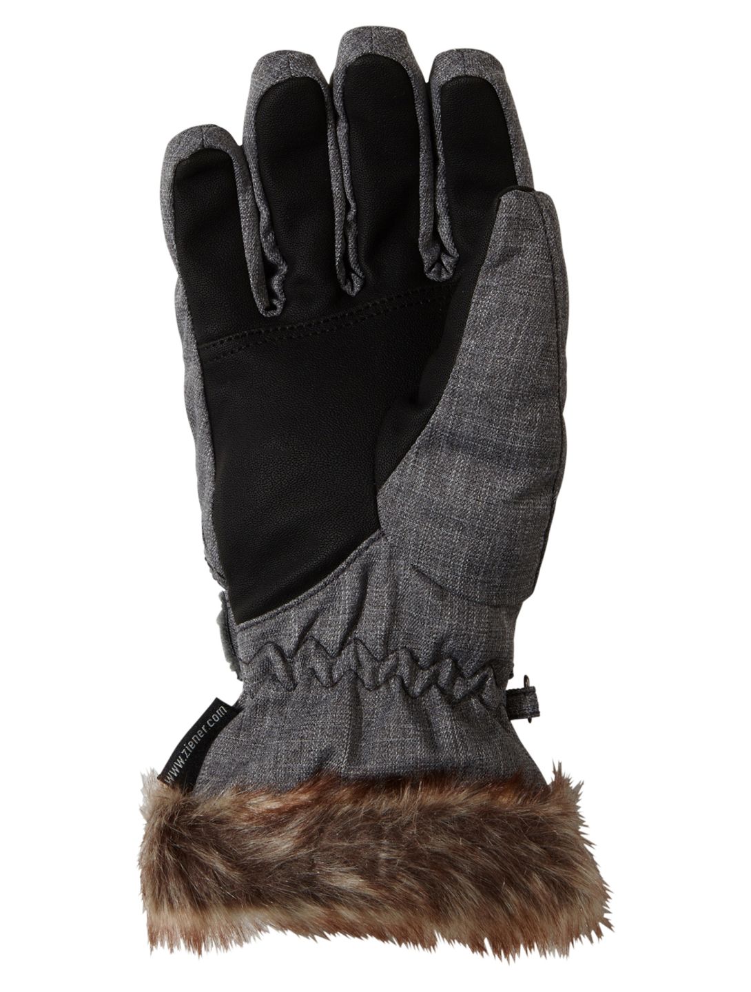 Ziener, Kim Lady ski gloves women Grey Melange grey 