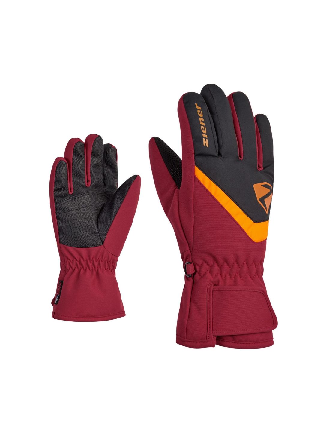 Ziener, Loriko As(R) ski gloves kids cabin red 