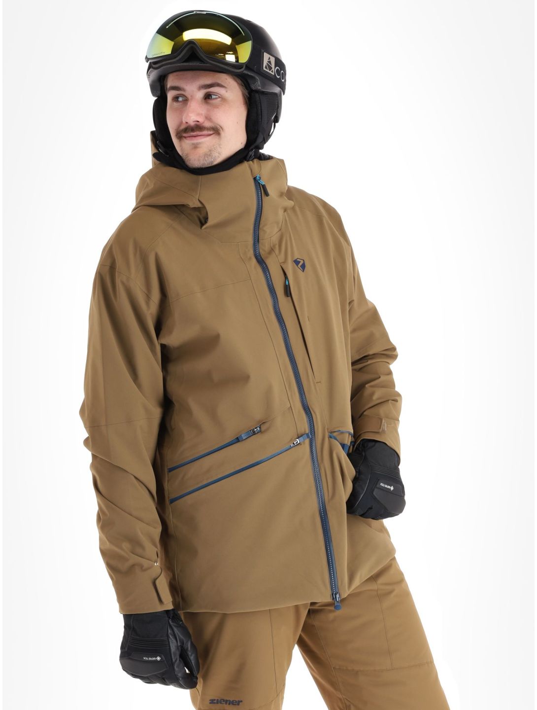 Ziener, Tahan hardshell ski jacket men Walnut brown 