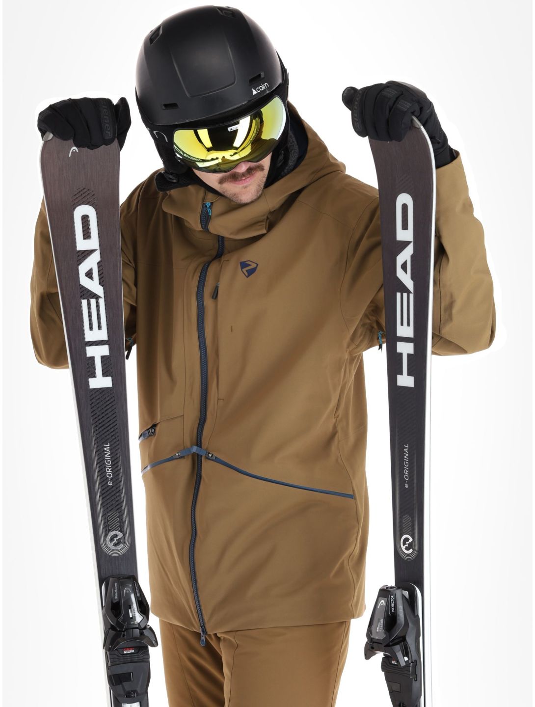 Ziener, Tahan hardshell ski jacket men Walnut brown 