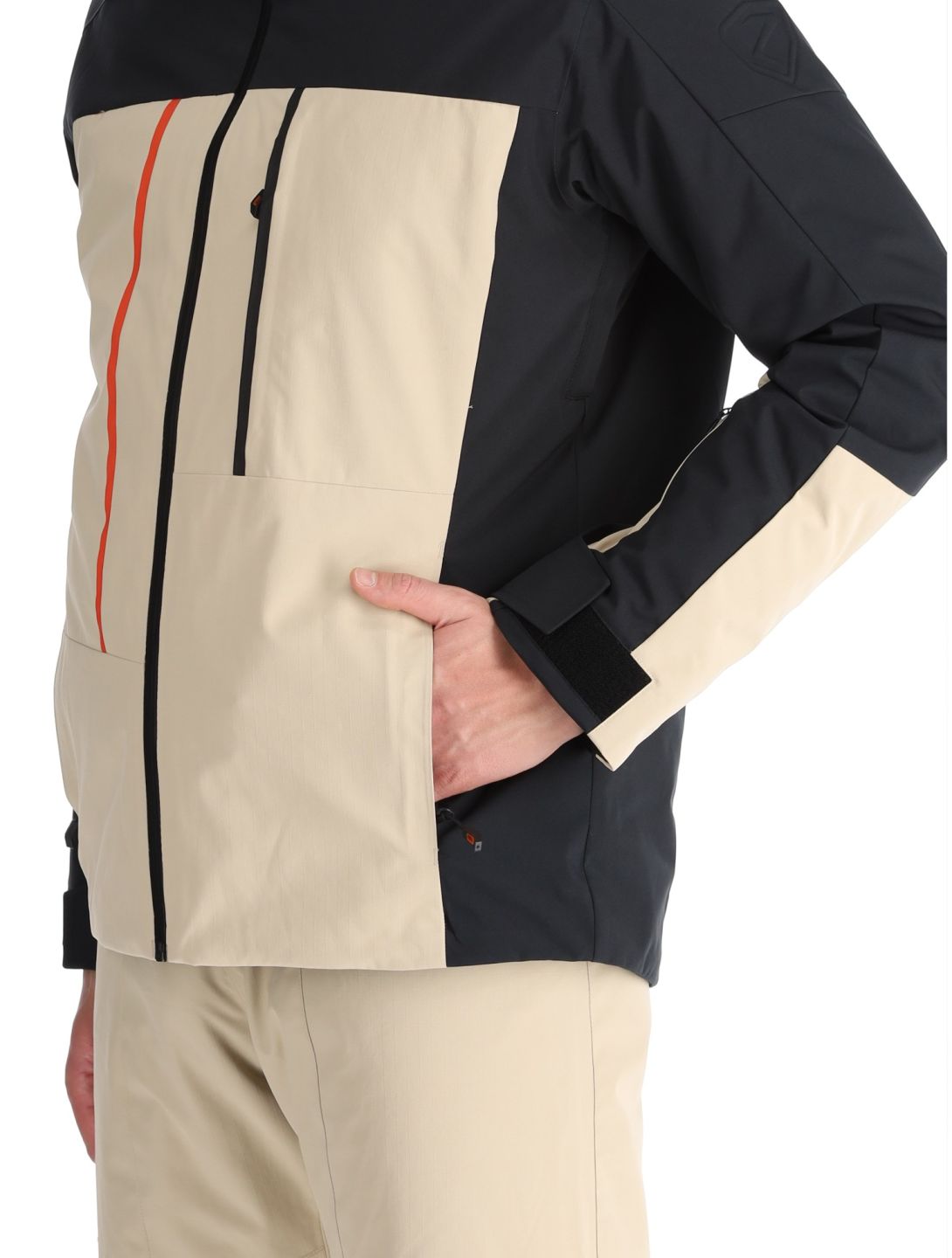 Ziener, Taponga ski jacket men Cashew Ripstop beige, black 