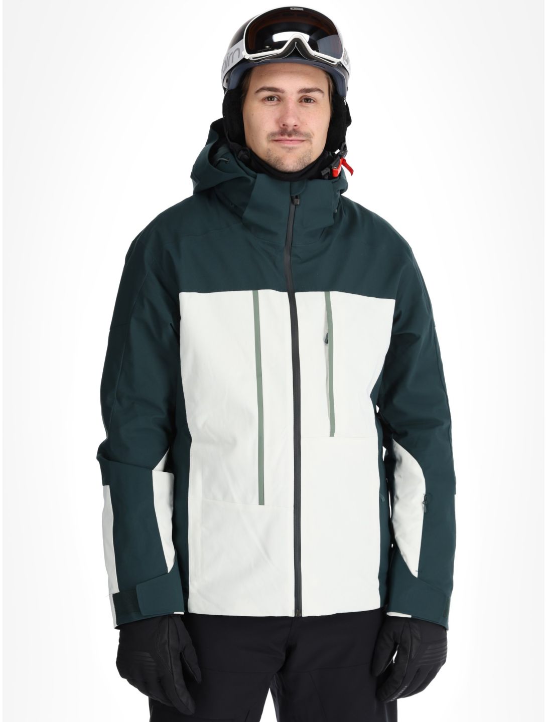 Ziener, Taponga ski jacket men Dark Jungle green, white 