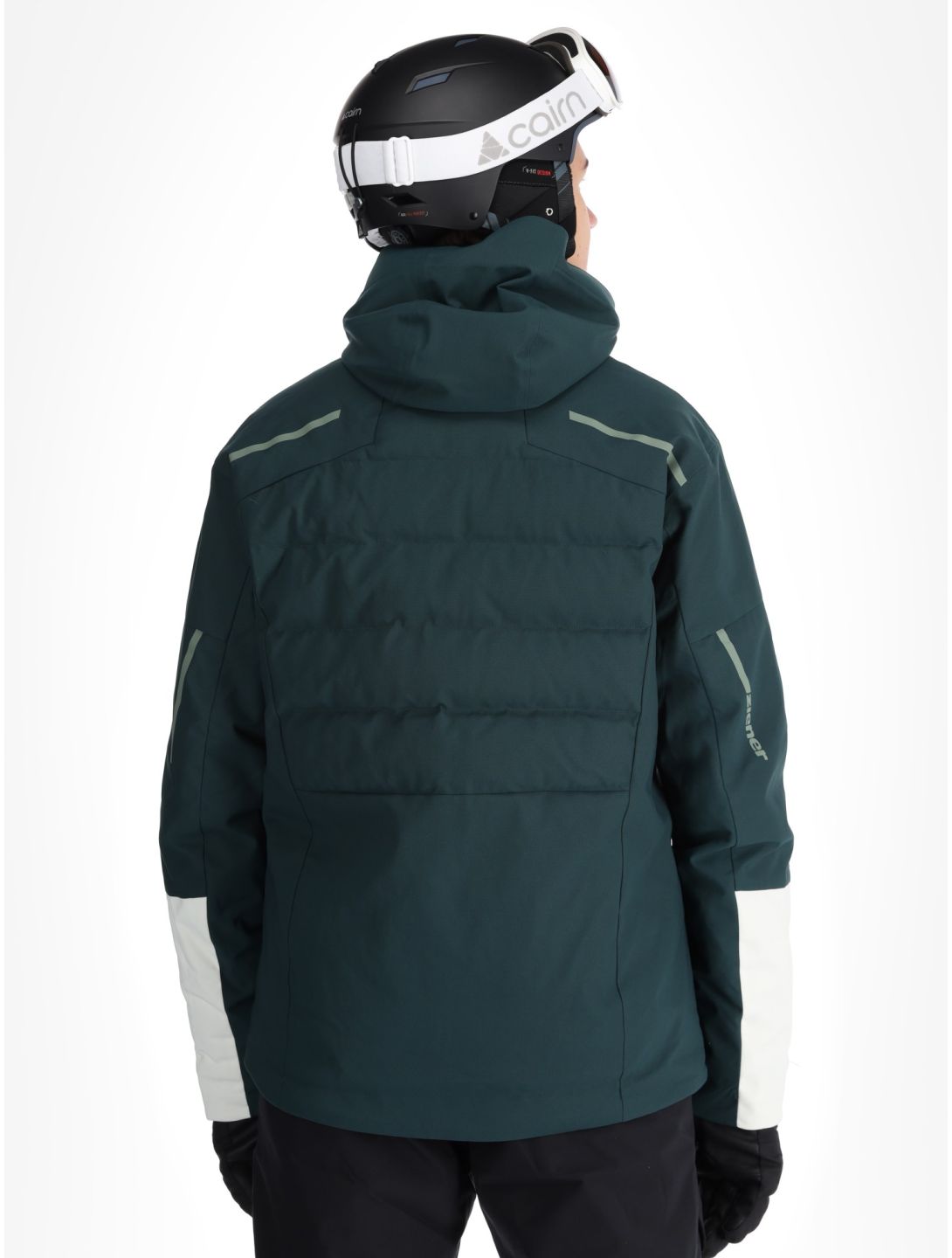 Ziener, Taponga ski jacket men Dark Jungle green, white 