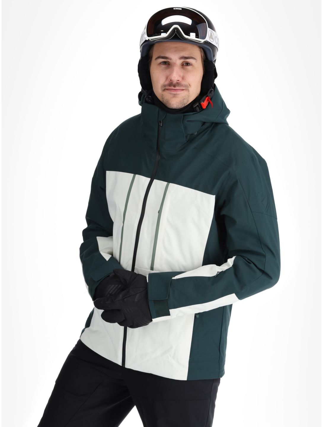 Ziener, Taponga ski jacket men Dark Jungle green, white 