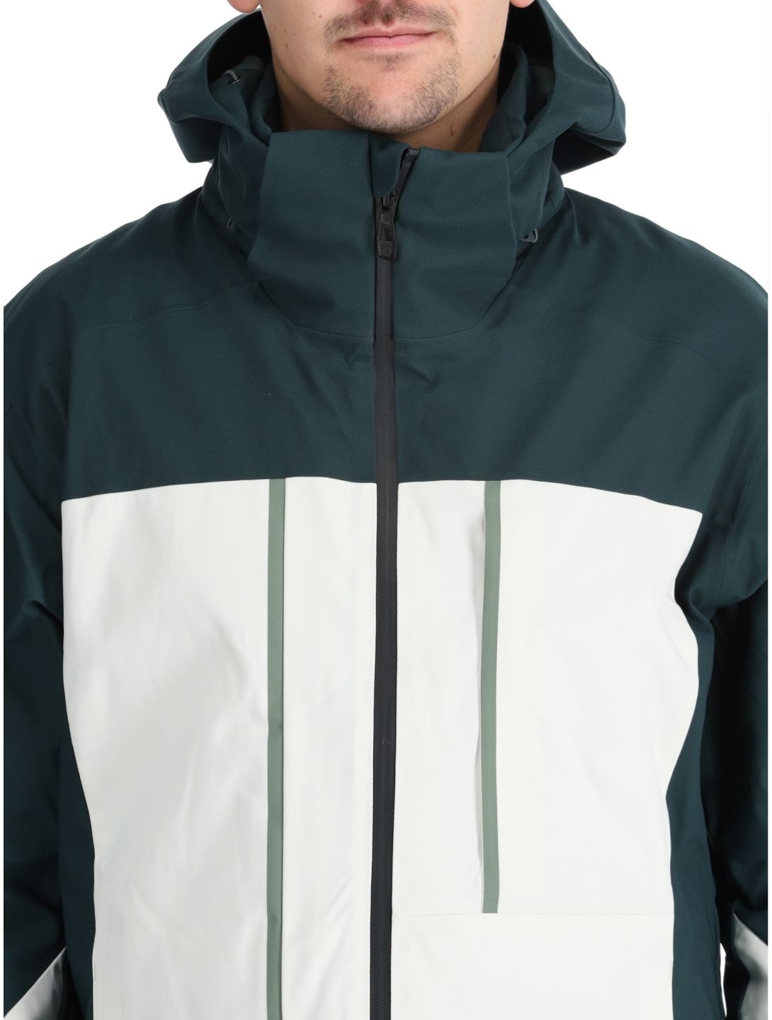 Ziener, Taponga ski jacket men Dark Jungle green, white 