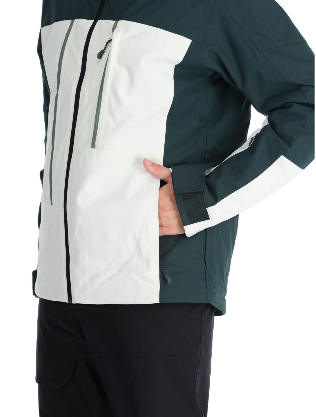 Ziener, Taponga ski jacket men Dark Jungle green, white 