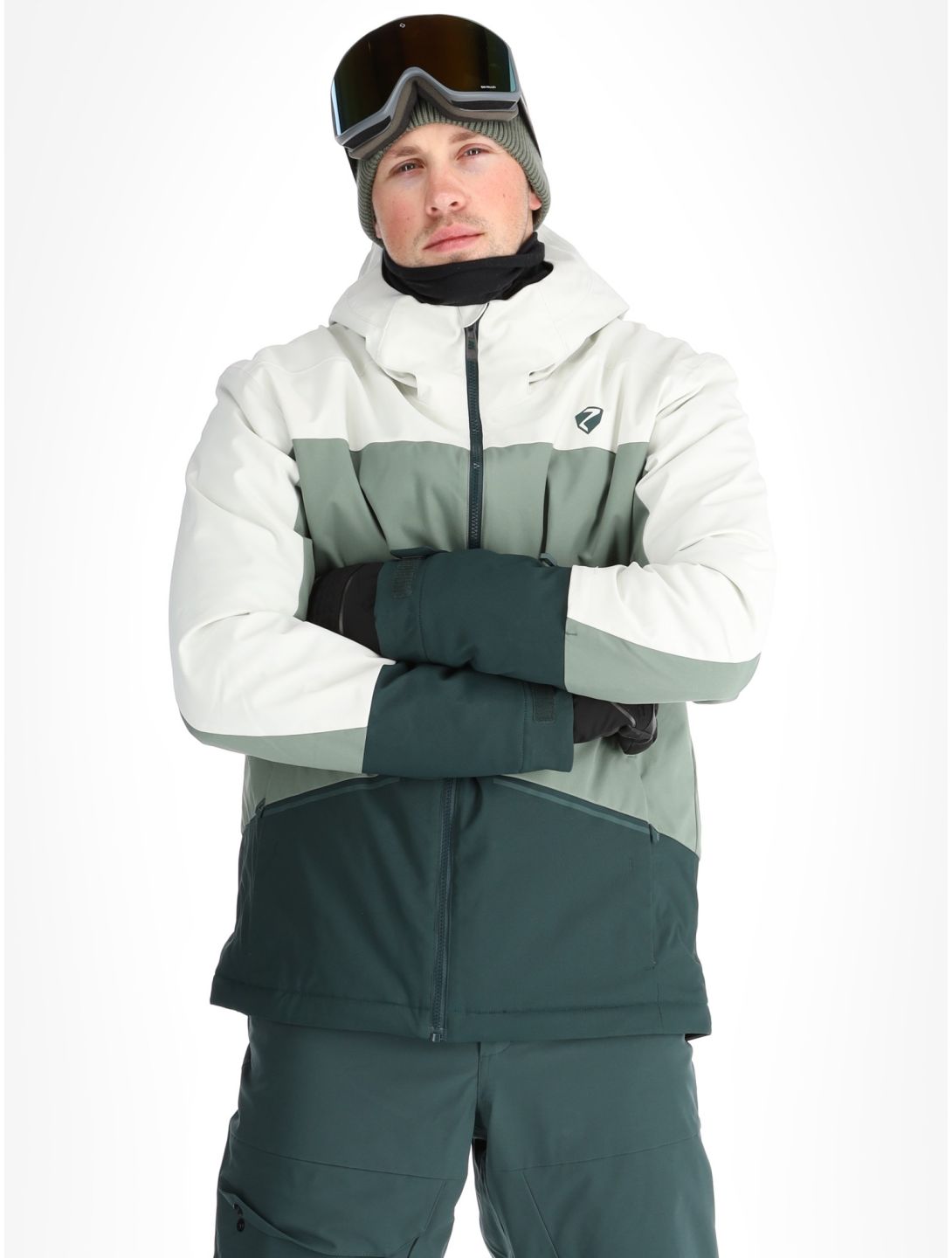 Ziener, Timbarra ski jacket men Dark Jungle green, white 