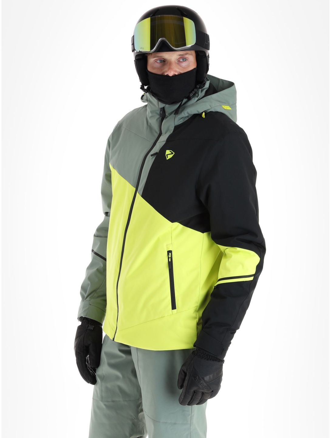 Ziener, Timpa ski jacket men Bitter Lemon black, green, yellow 