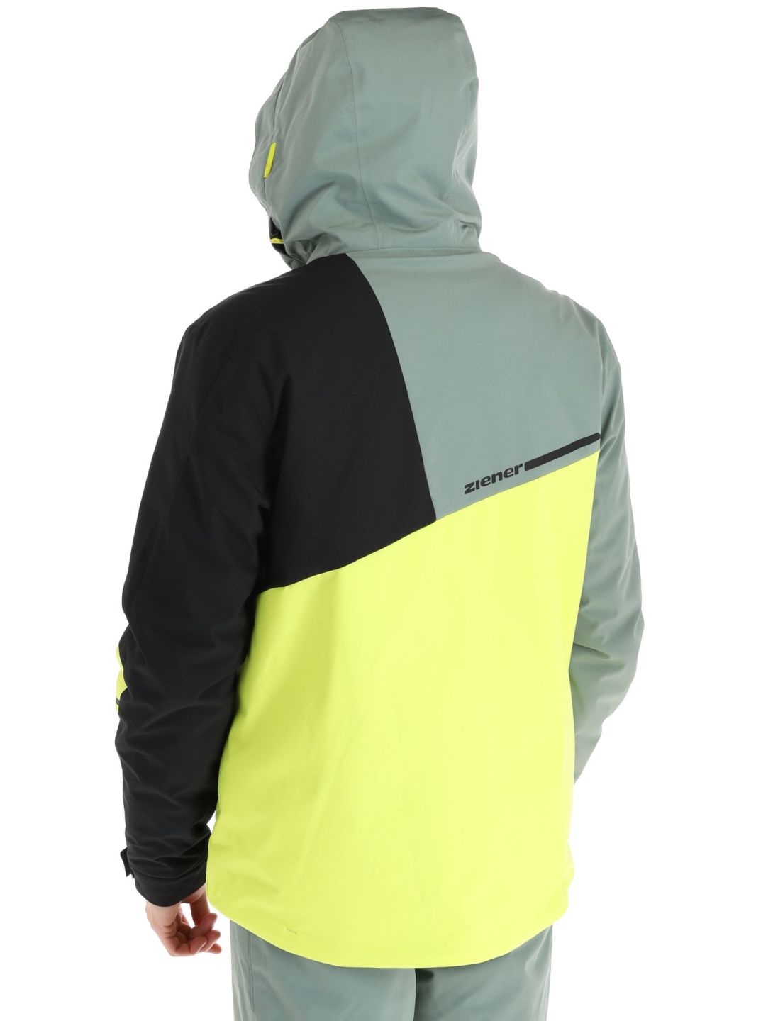 Ziener, Timpa ski jacket men Bitter Lemon black, green, yellow 