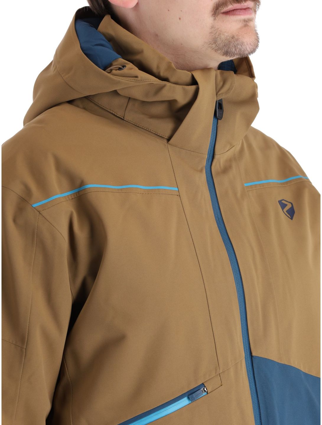 Ziener, Toaca ski jacket men Walnut Dob brown, grey 