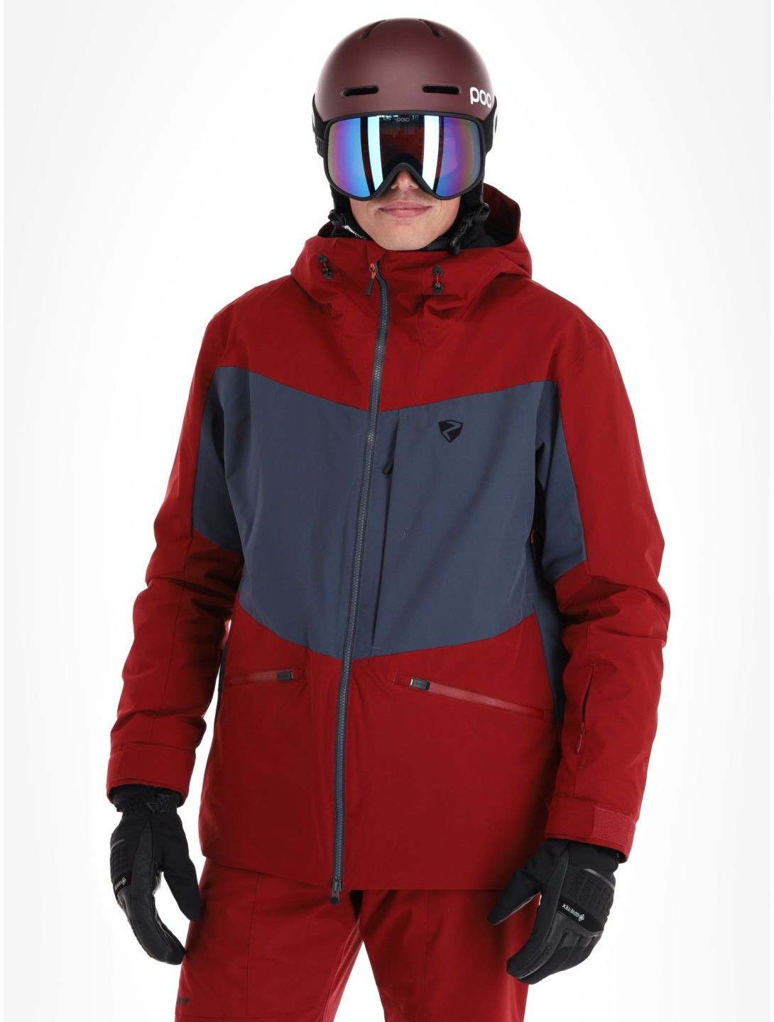 Ziener, Triglav ski jacket men Red Cabin grey, red 