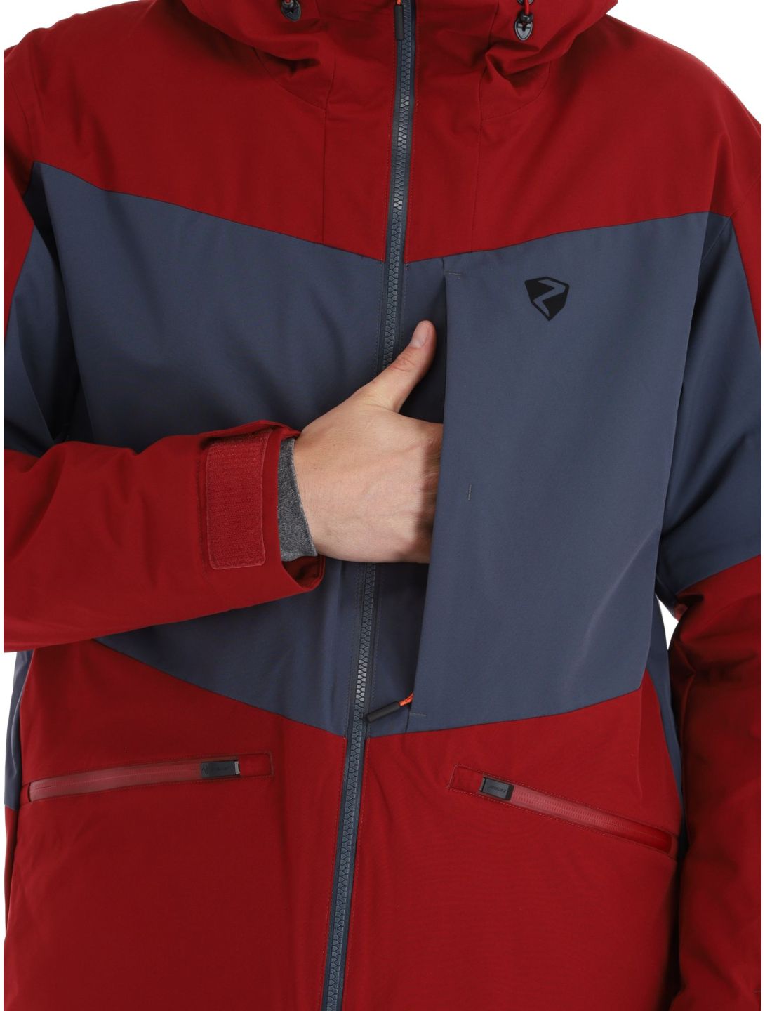 Ziener, Triglav ski jacket men Red Cabin grey, red 