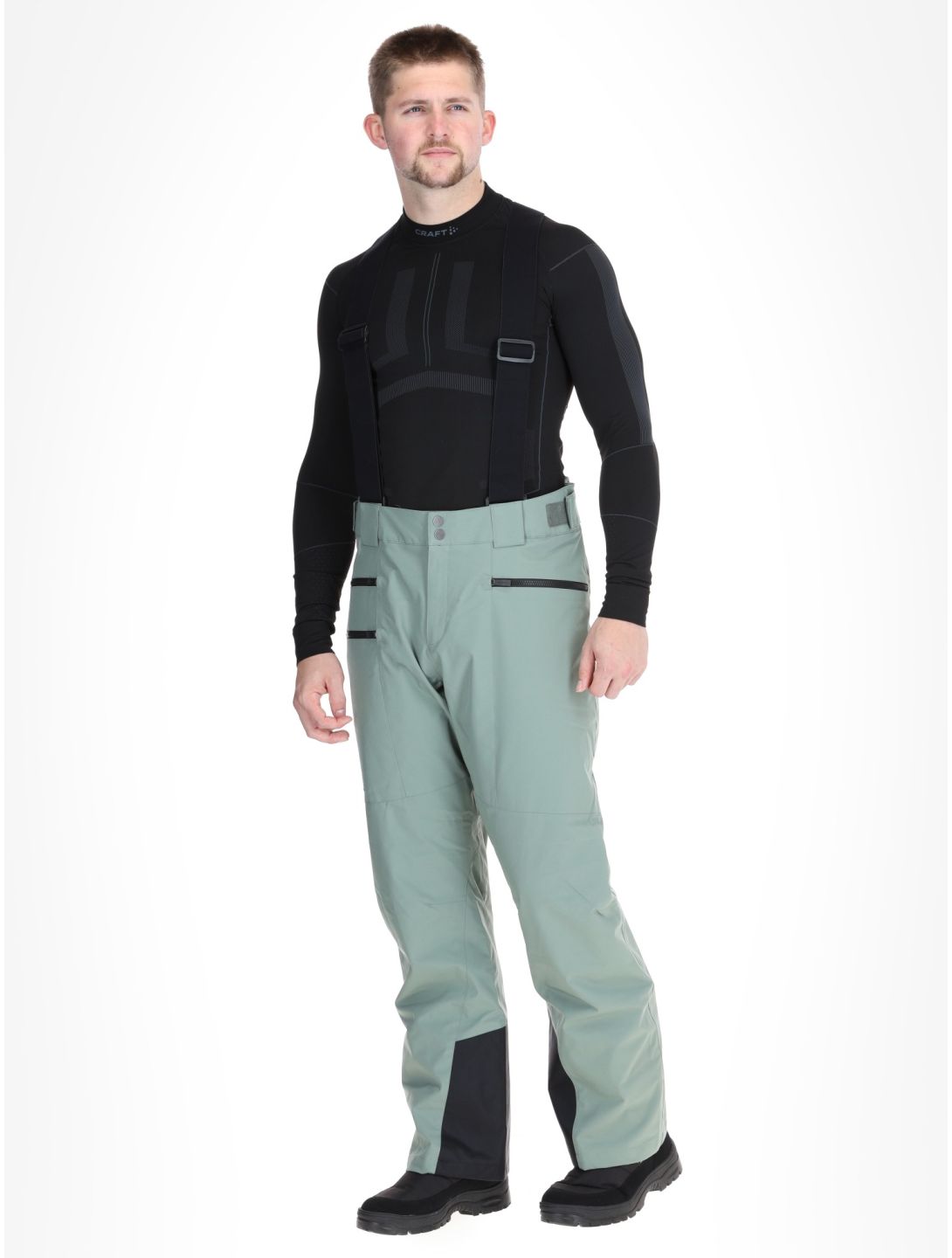 Ziener, Tronador ski pants men Green Mud green 