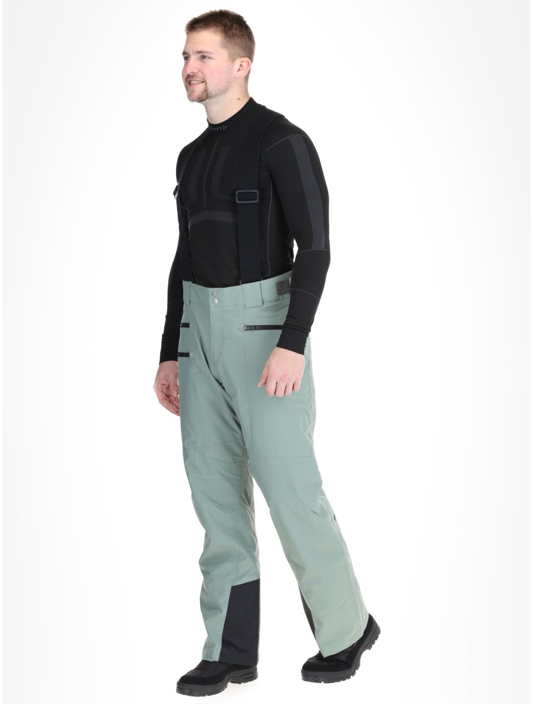 Ziener, Tronador ski pants men Green Mud green 