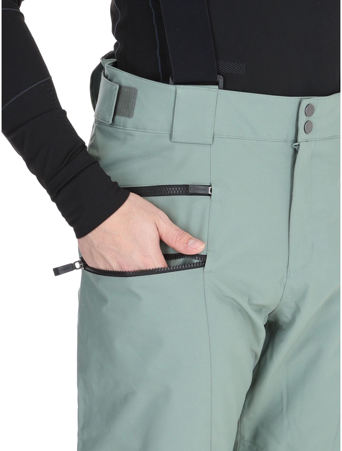 Ziener, Tronador ski pants men Green Mud green 