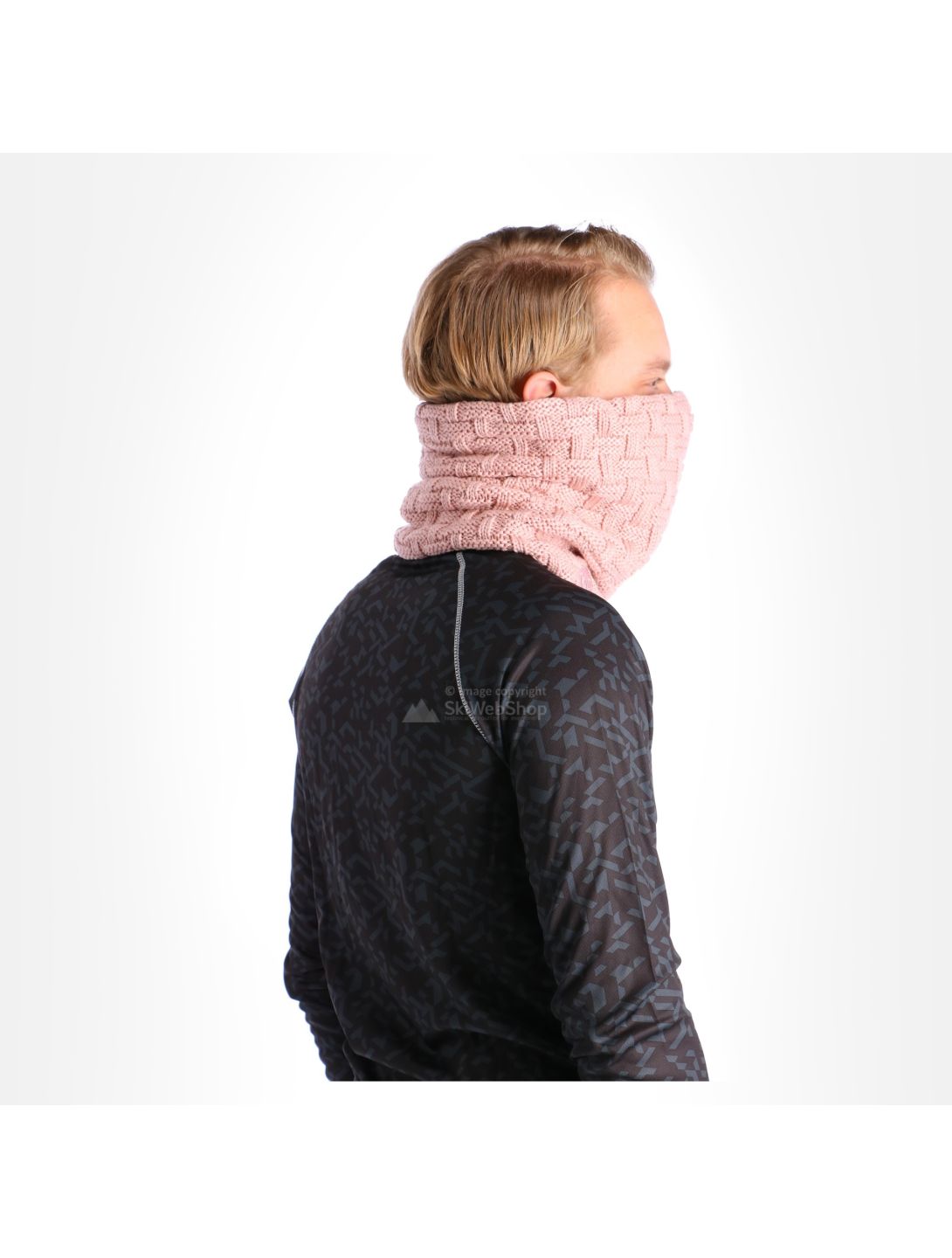 Buff, Knitted & polar Neckwarmer Airon, scarf, Blossom pink