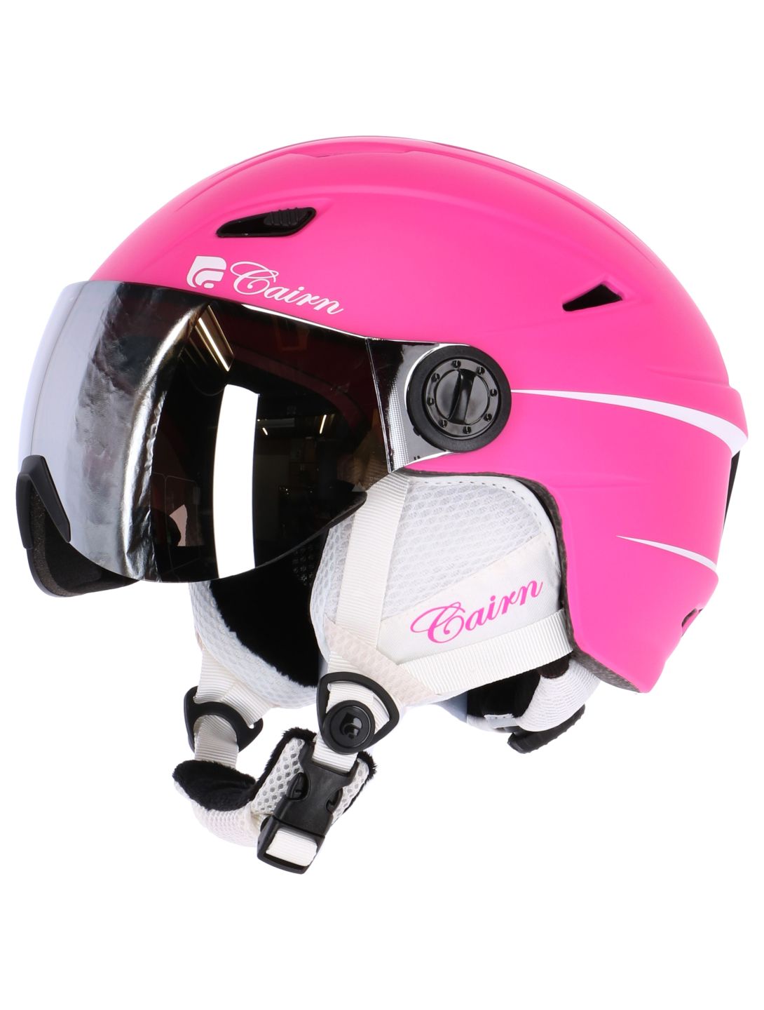 Cairn, Electron Visor, ski helmet, kids, mat fuchsia