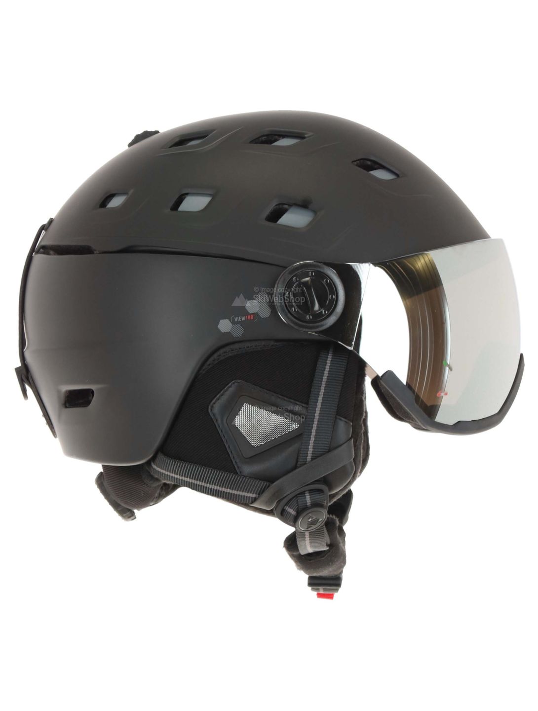 Cairn, ski helmet with visor, spare lens, black