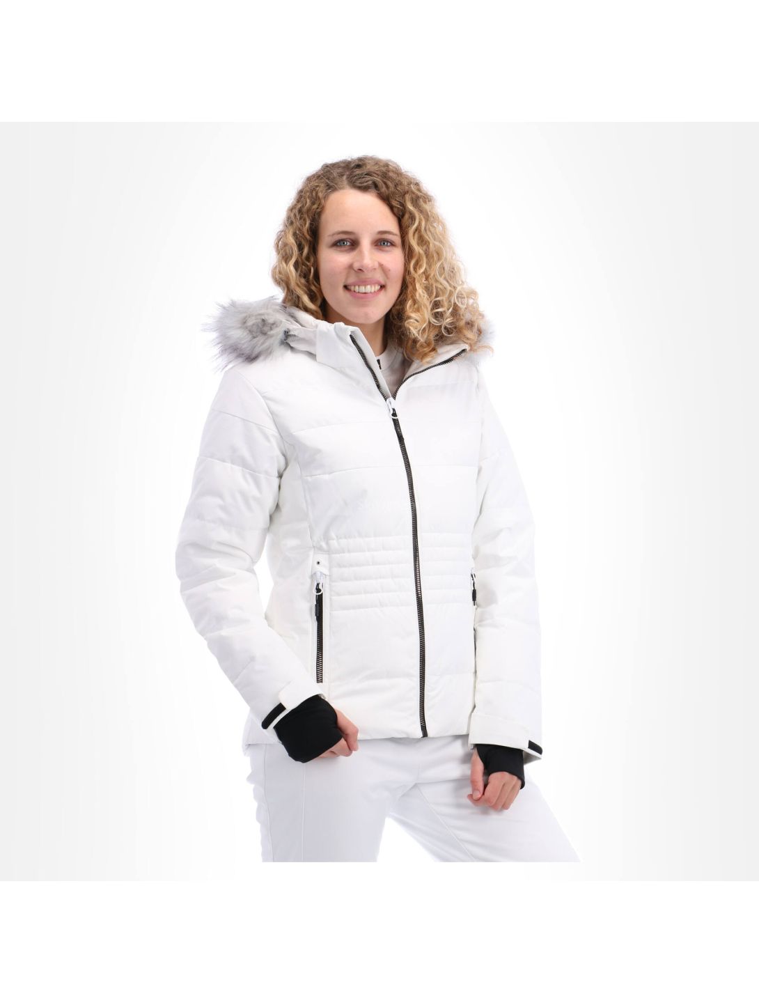 CMP, Ski jacket zip hood, ski jacket, women, white