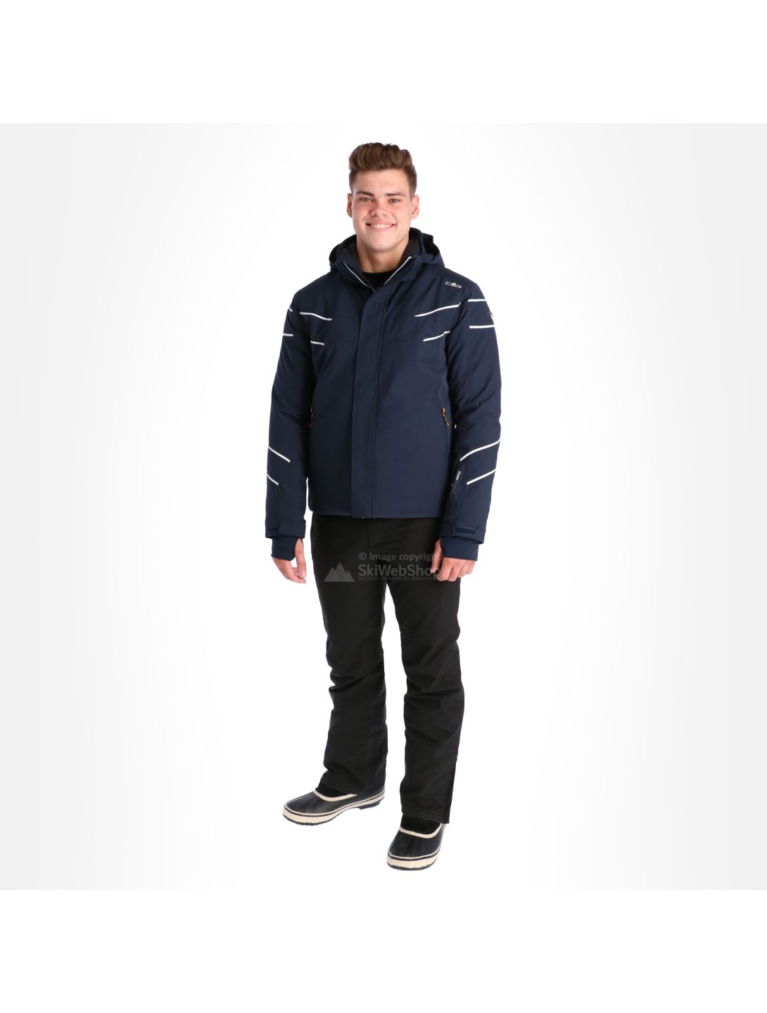 CMP, ski jacket, men, blue/white